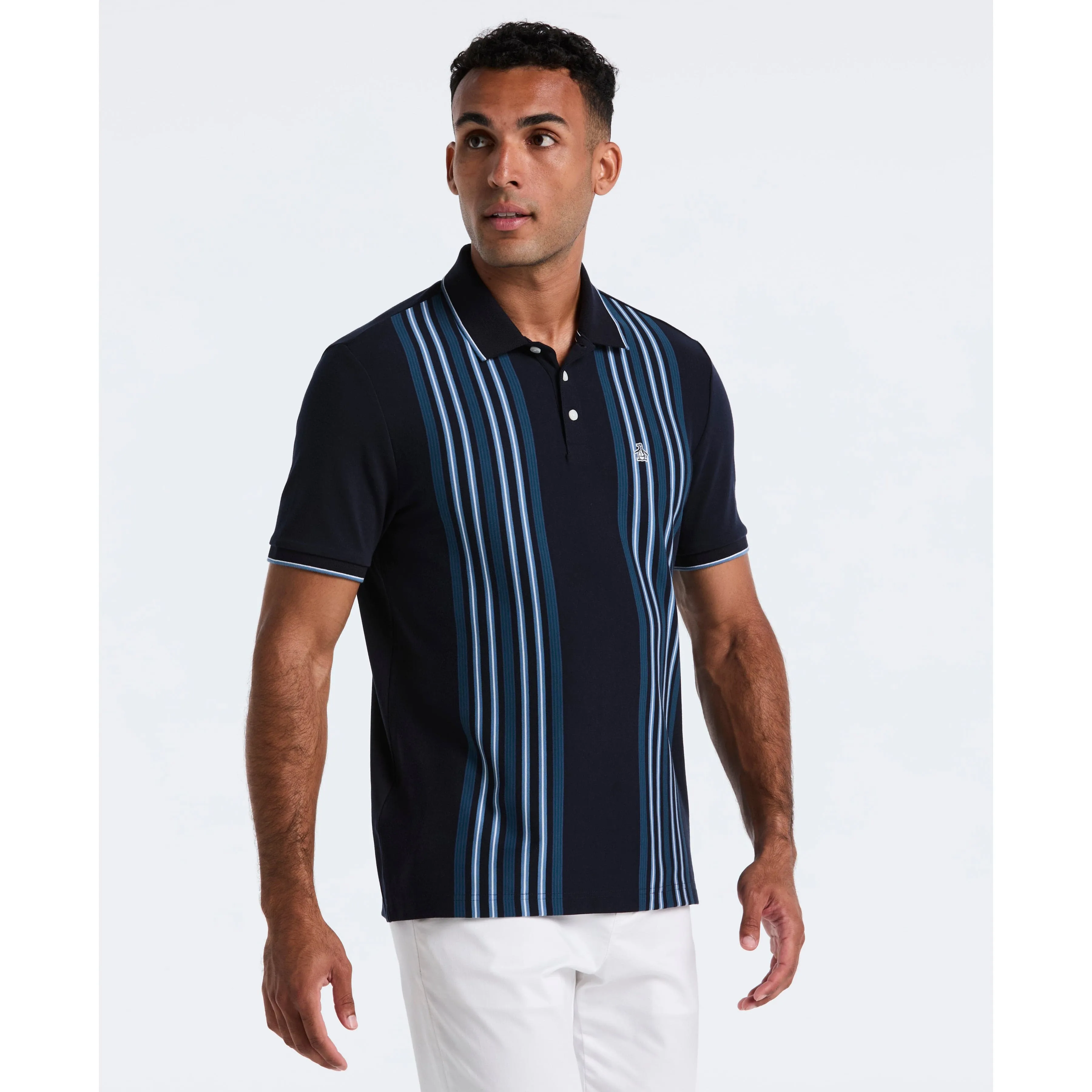 Interlock Vertical Stripe Polo sold by Original Penguin