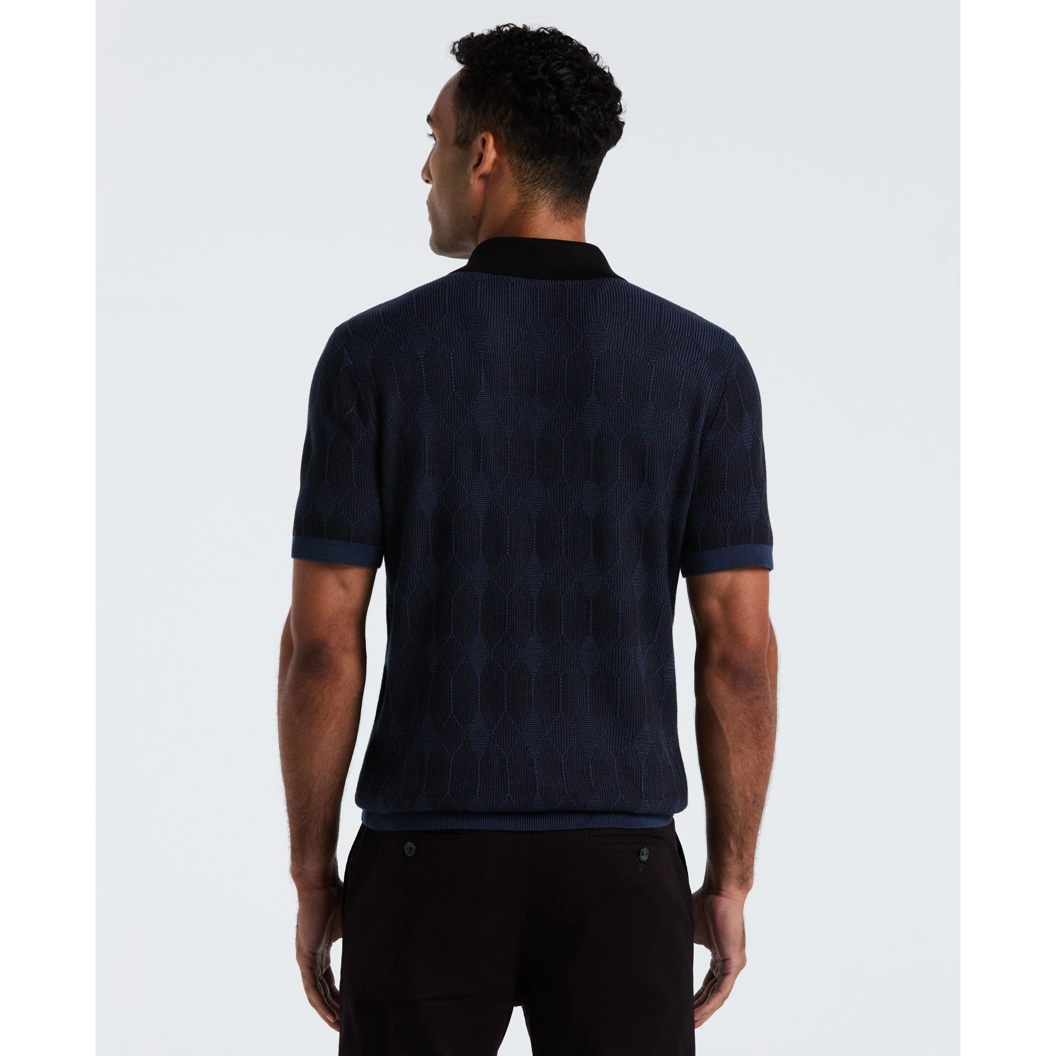 Quarter Zip Jacquard Sweater Polo sold by Original Penguin product image thumbnail 2