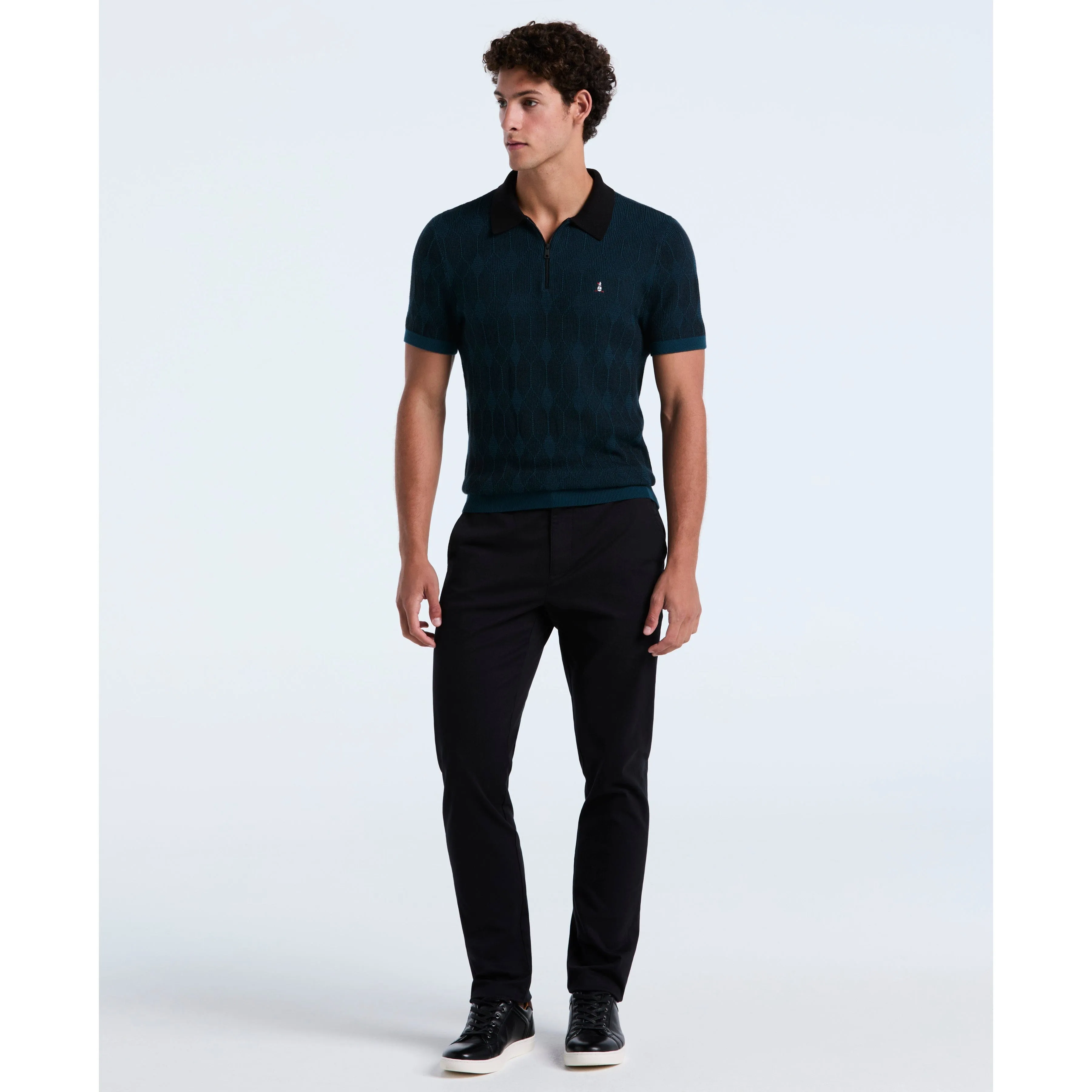 Quarter Zip Jacquard Sweater Polo sold by Original Penguin product image thumbnail 4