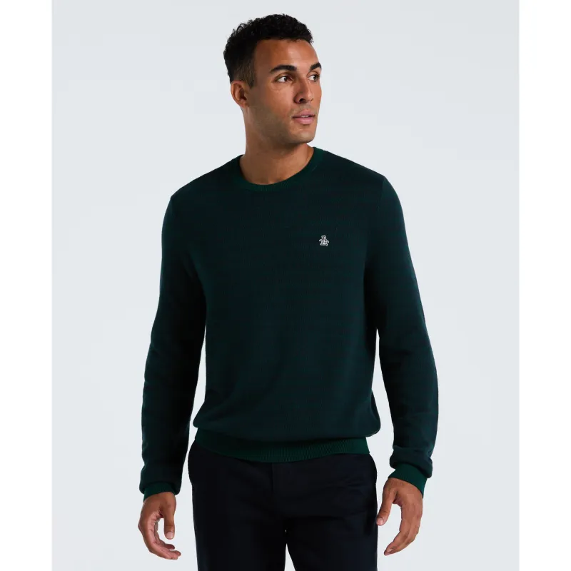 Geo Jacquard Crewneck Sweater sold by Original Penguin