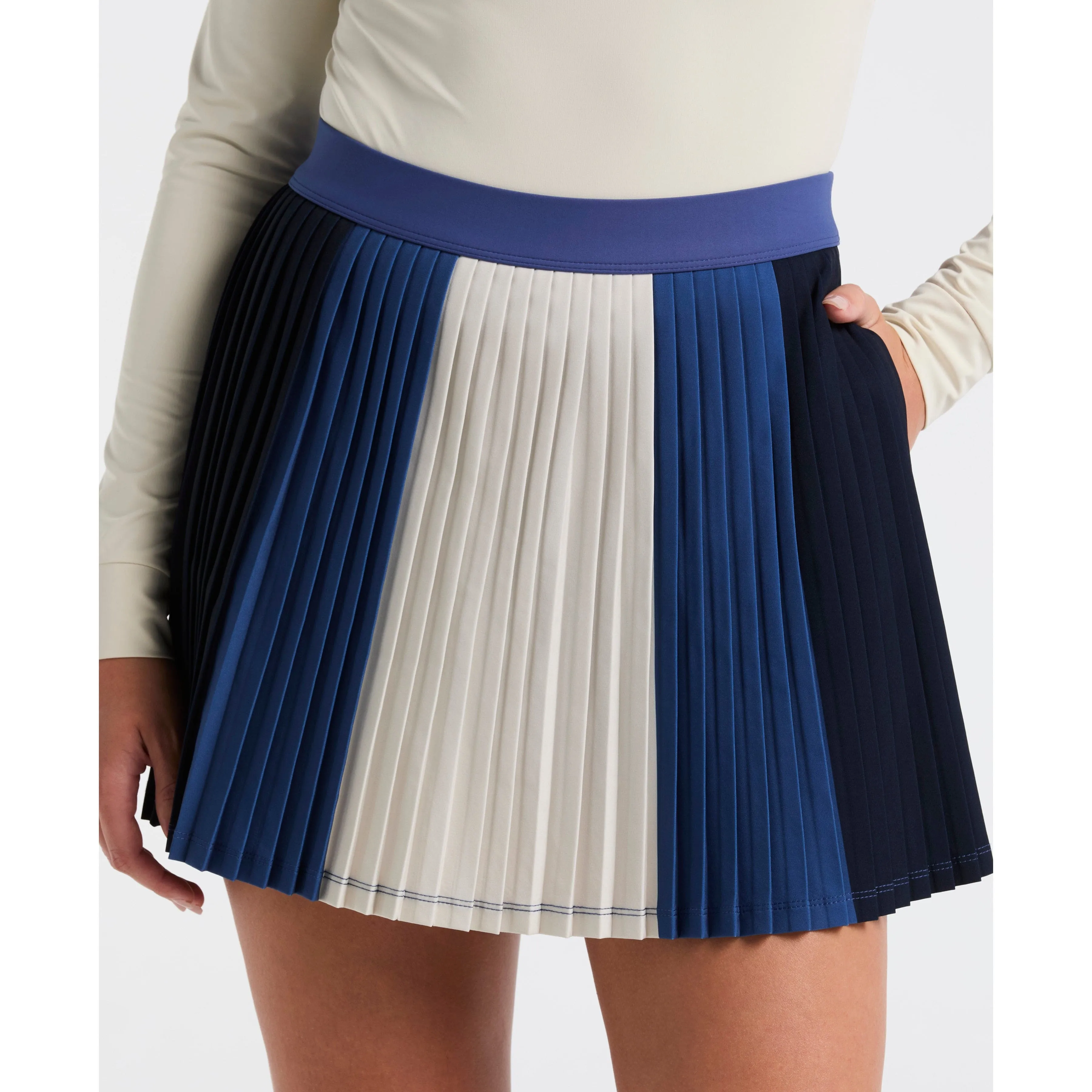 Women's 16" Micro Pleated Colorblock Skort sold by Original Penguin product image thumbnail 2
