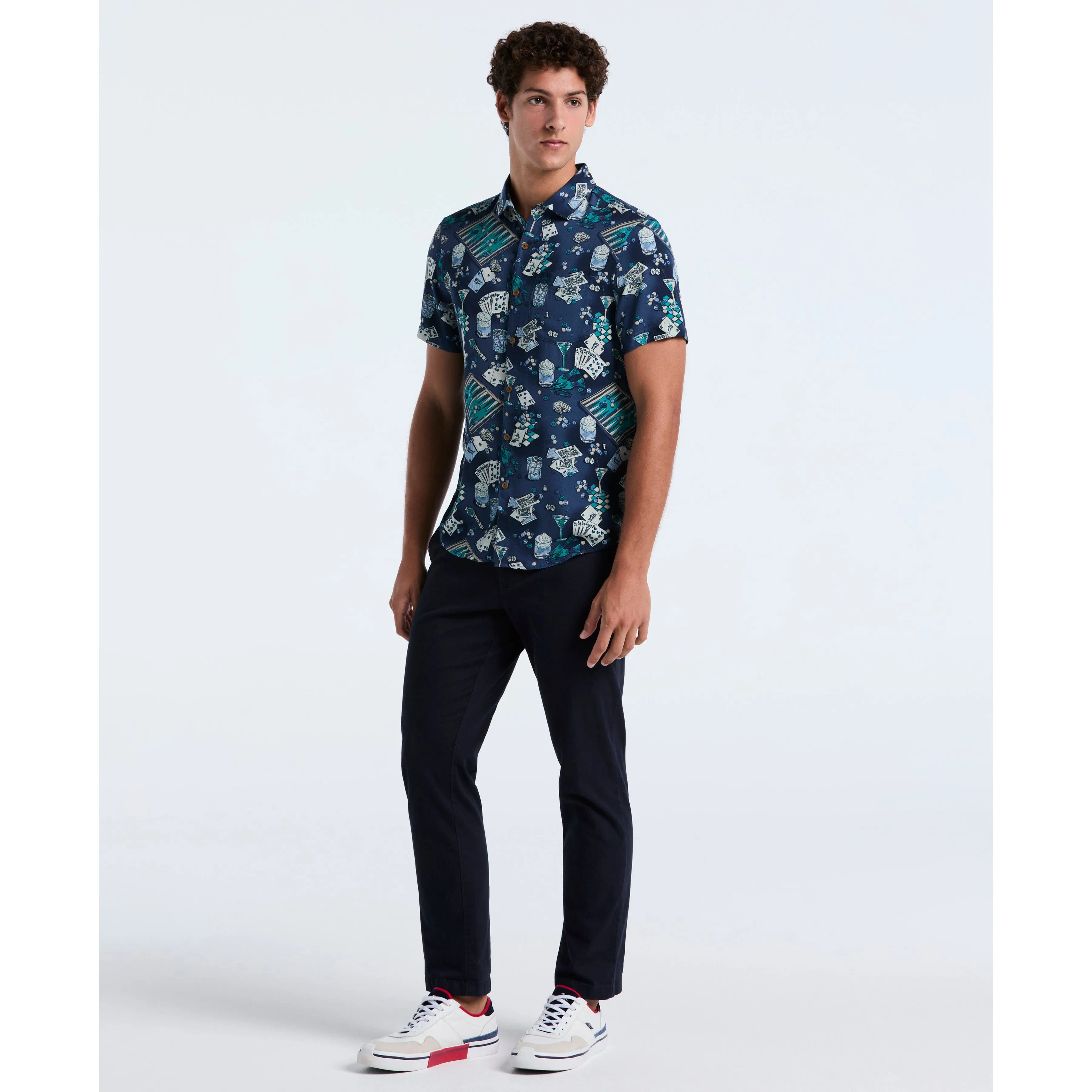 All-Over Print Poker Table Shirt sold by Original Penguin product image thumbnail 4