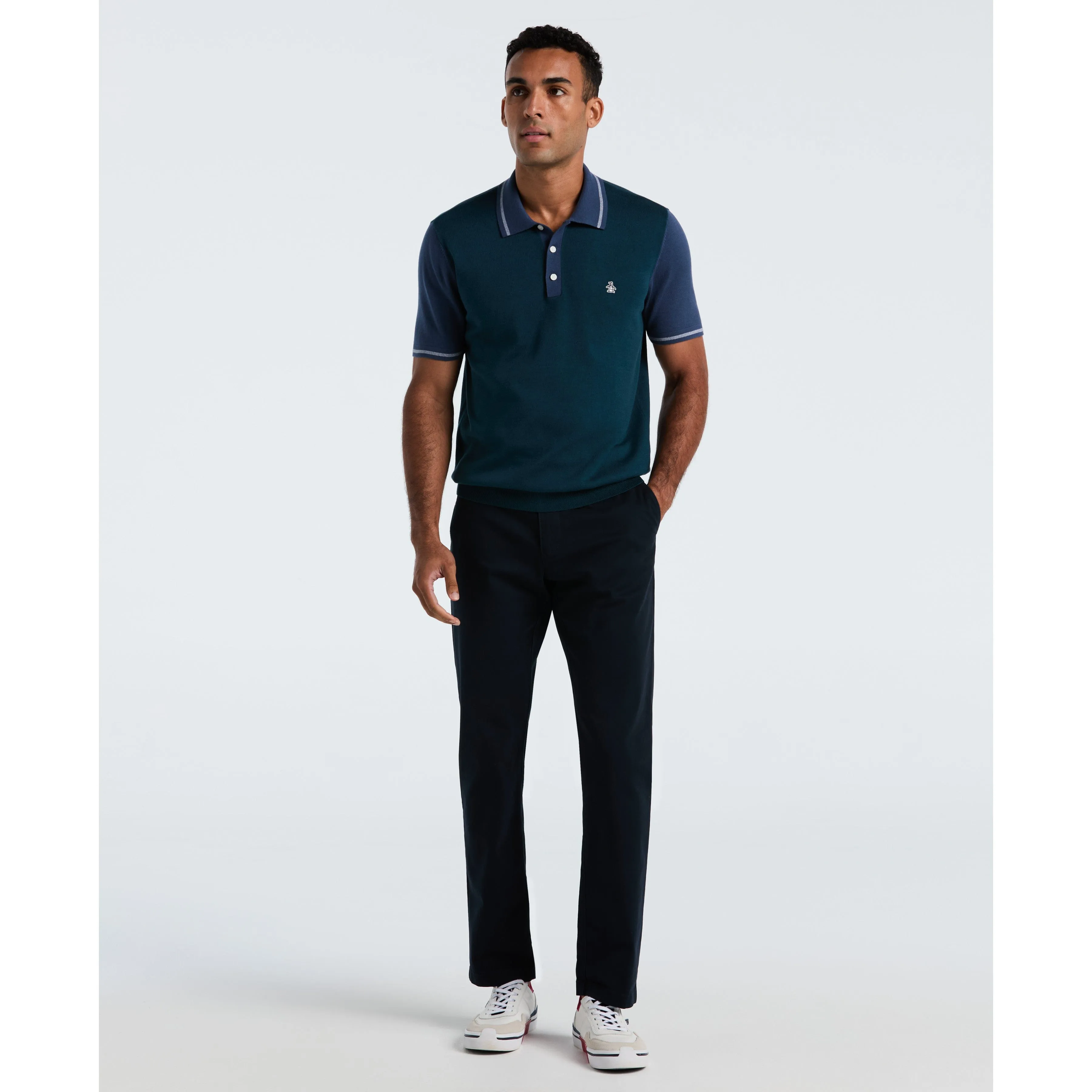 Cotton Colorblock Sweater Polo sold by Original Penguin product image thumbnail 3