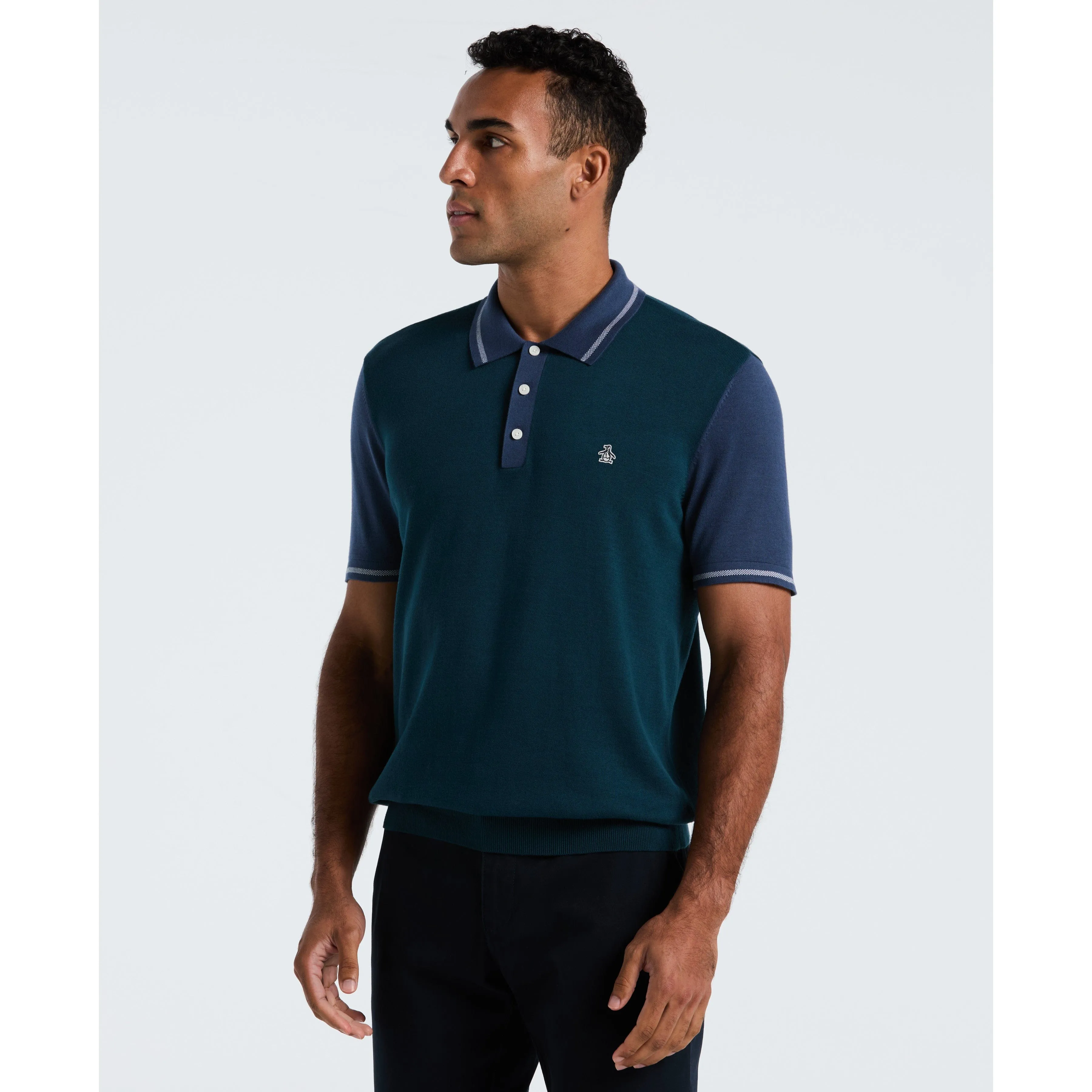Cotton Colorblock Sweater Polo sold by Original Penguin