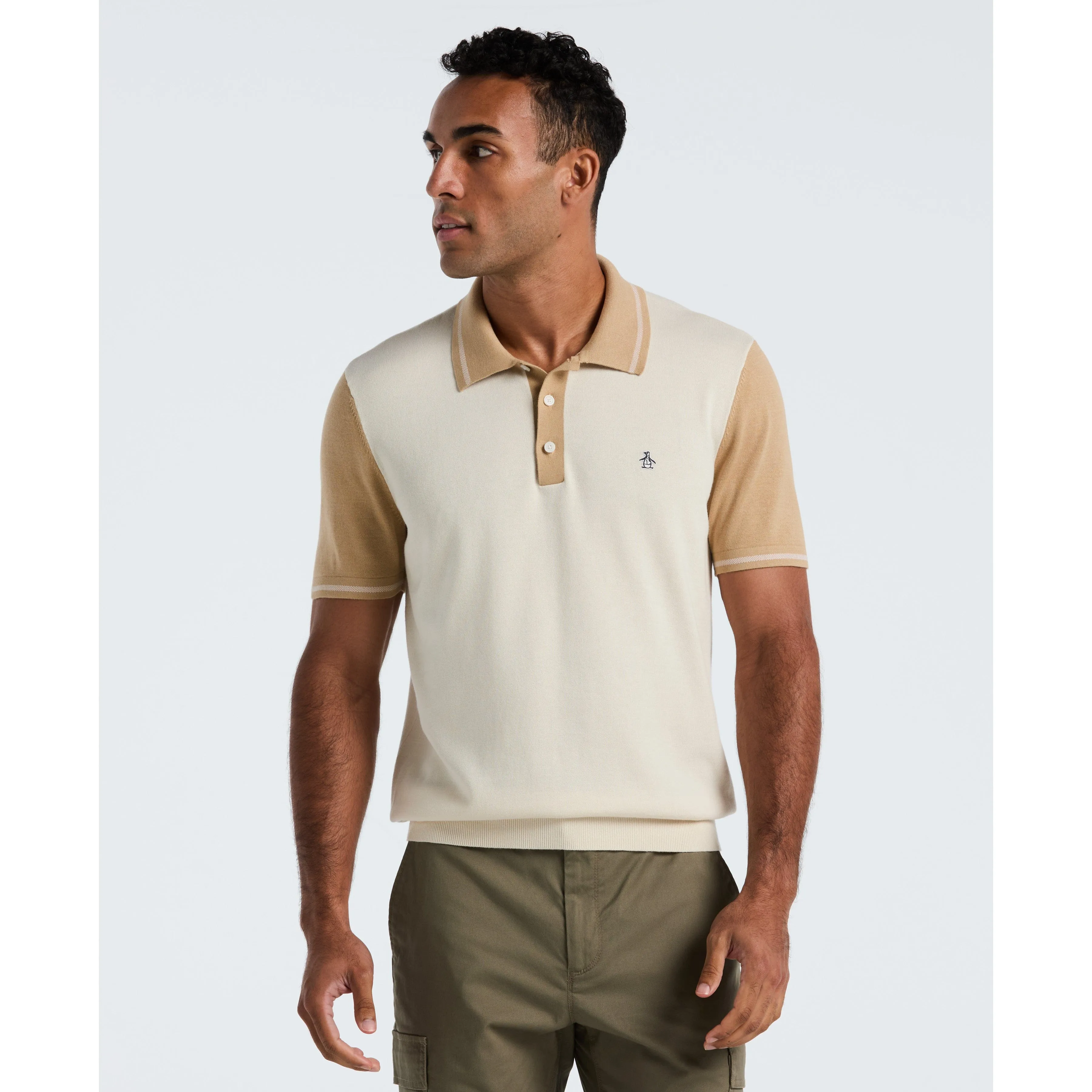 Cotton Colorblock Sweater Polo sold by Original Penguin