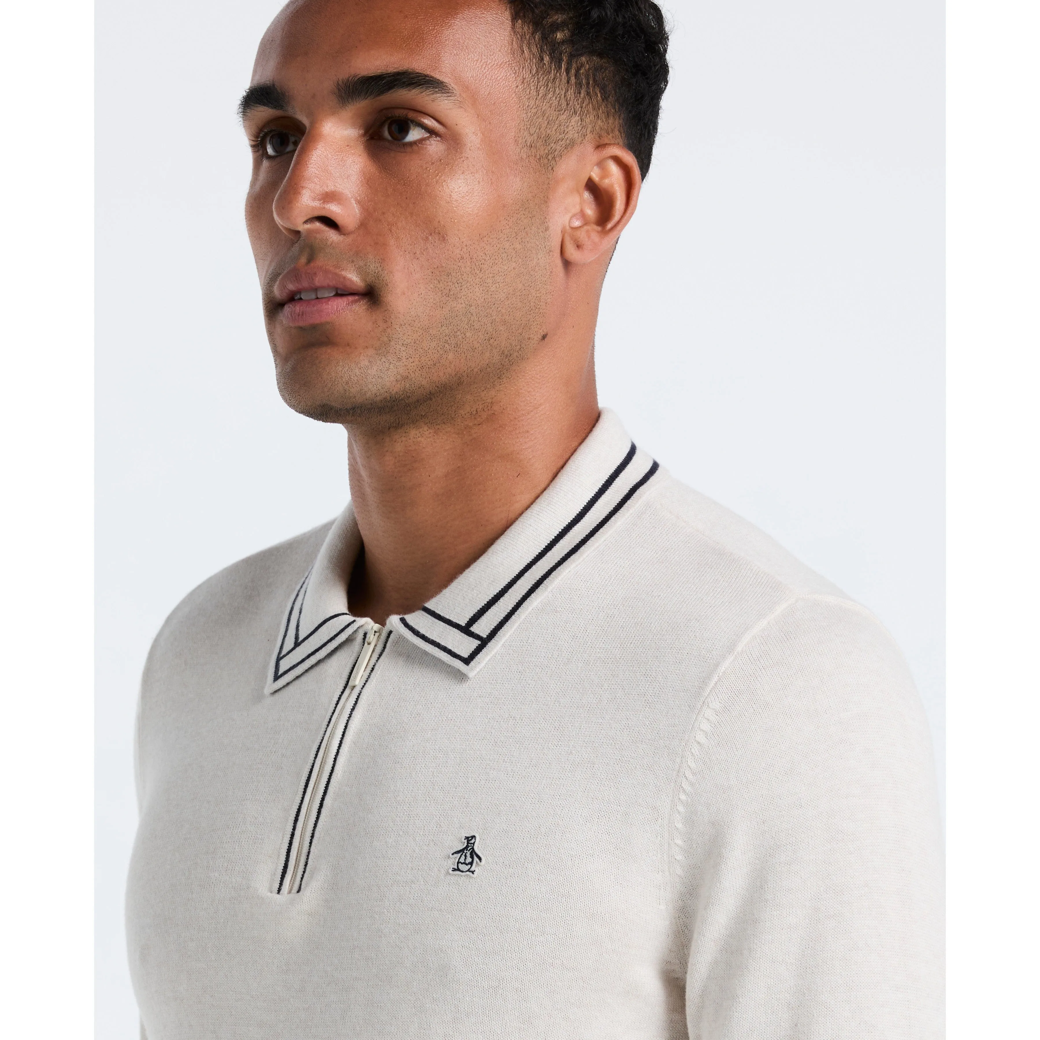 Tipped Quarter Zip Sweater Polo sold by Original Penguin product image thumbnail 3