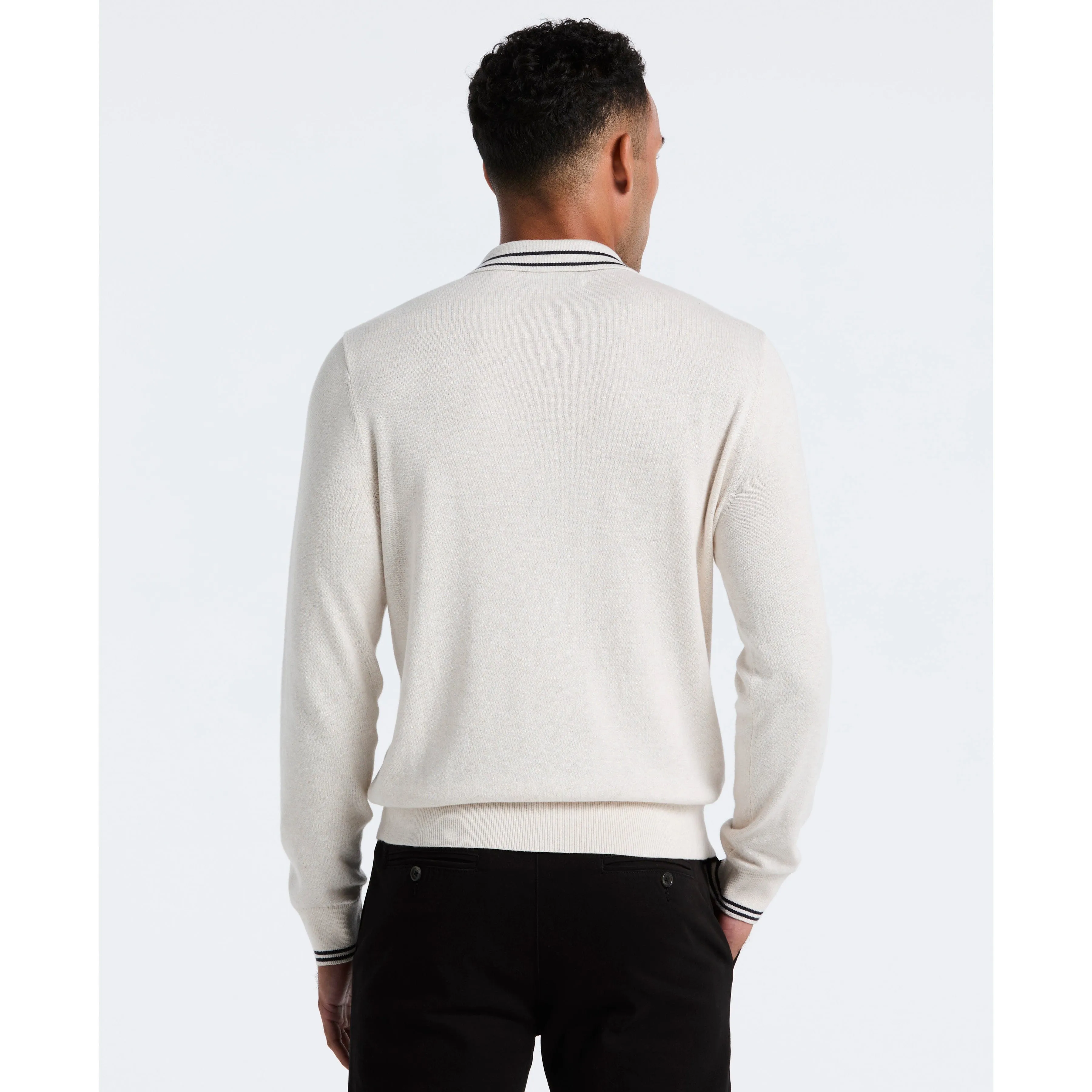 Tipped Quarter Zip Sweater Polo sold by Original Penguin product image thumbnail 2