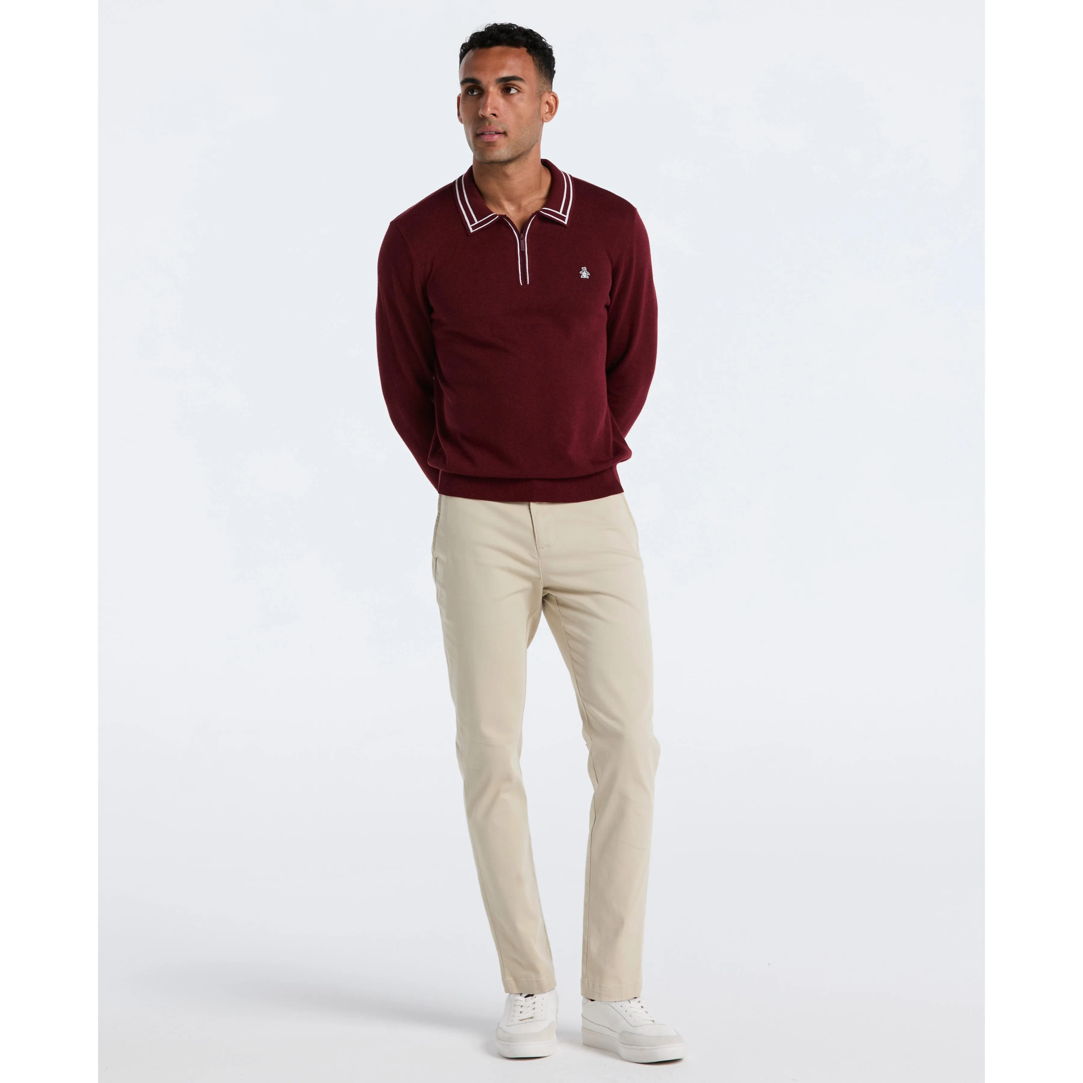 Tipped Quarter Zip Sweater Polo sold by Original Penguin product image thumbnail 4