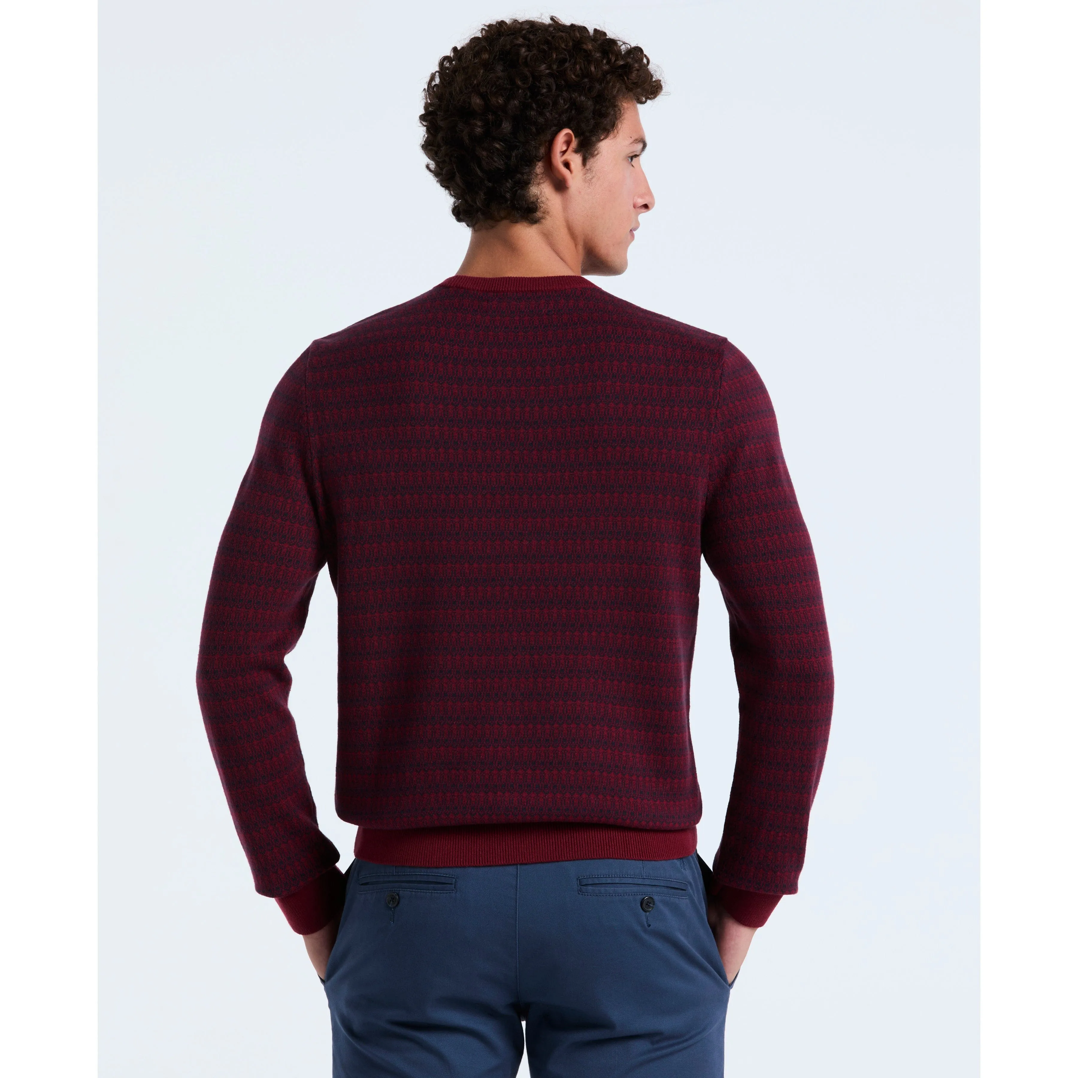Geo Jacquard Crewneck Sweater sold by Original Penguin product image thumbnail 2