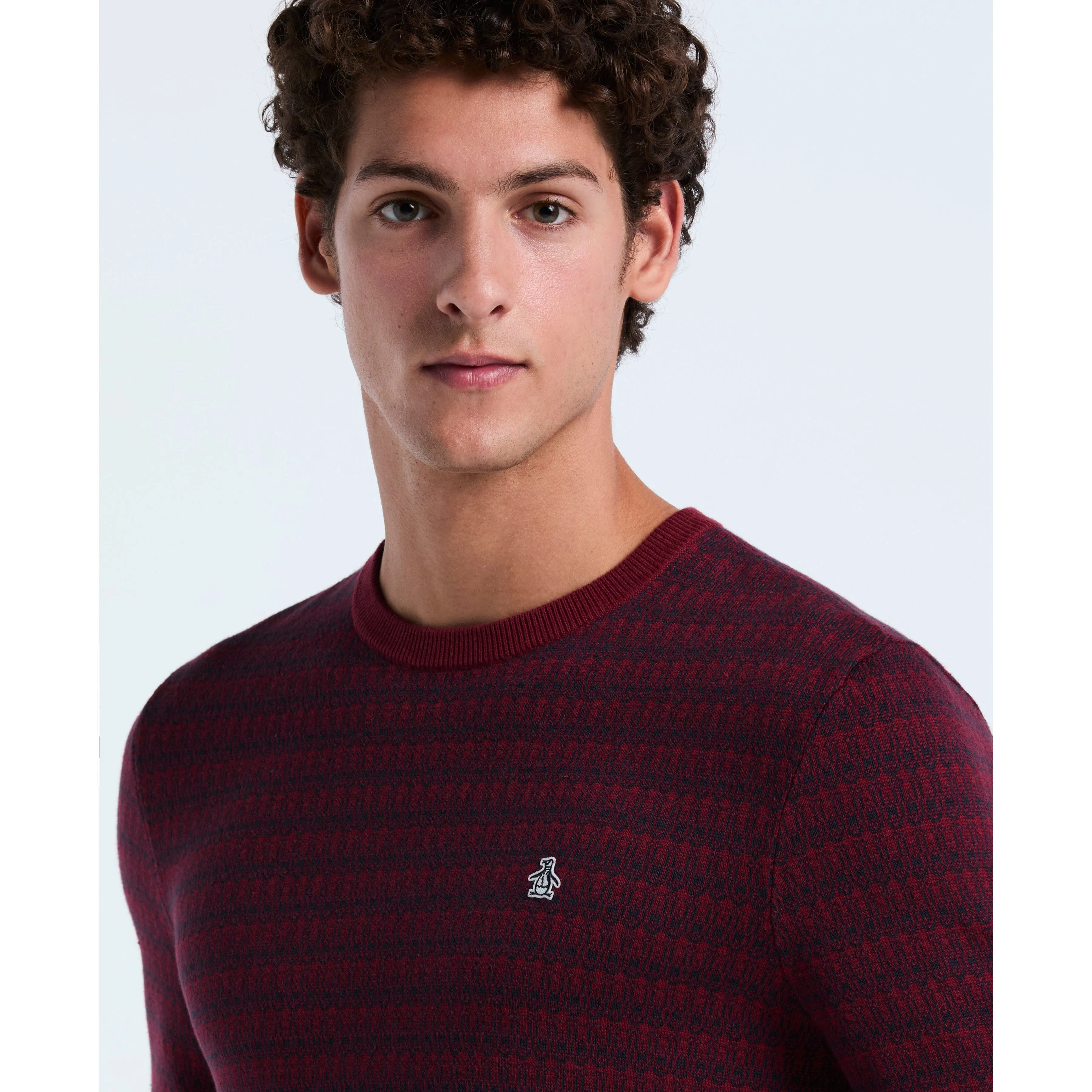 Geo Jacquard Crewneck Sweater sold by Original Penguin product image thumbnail 3