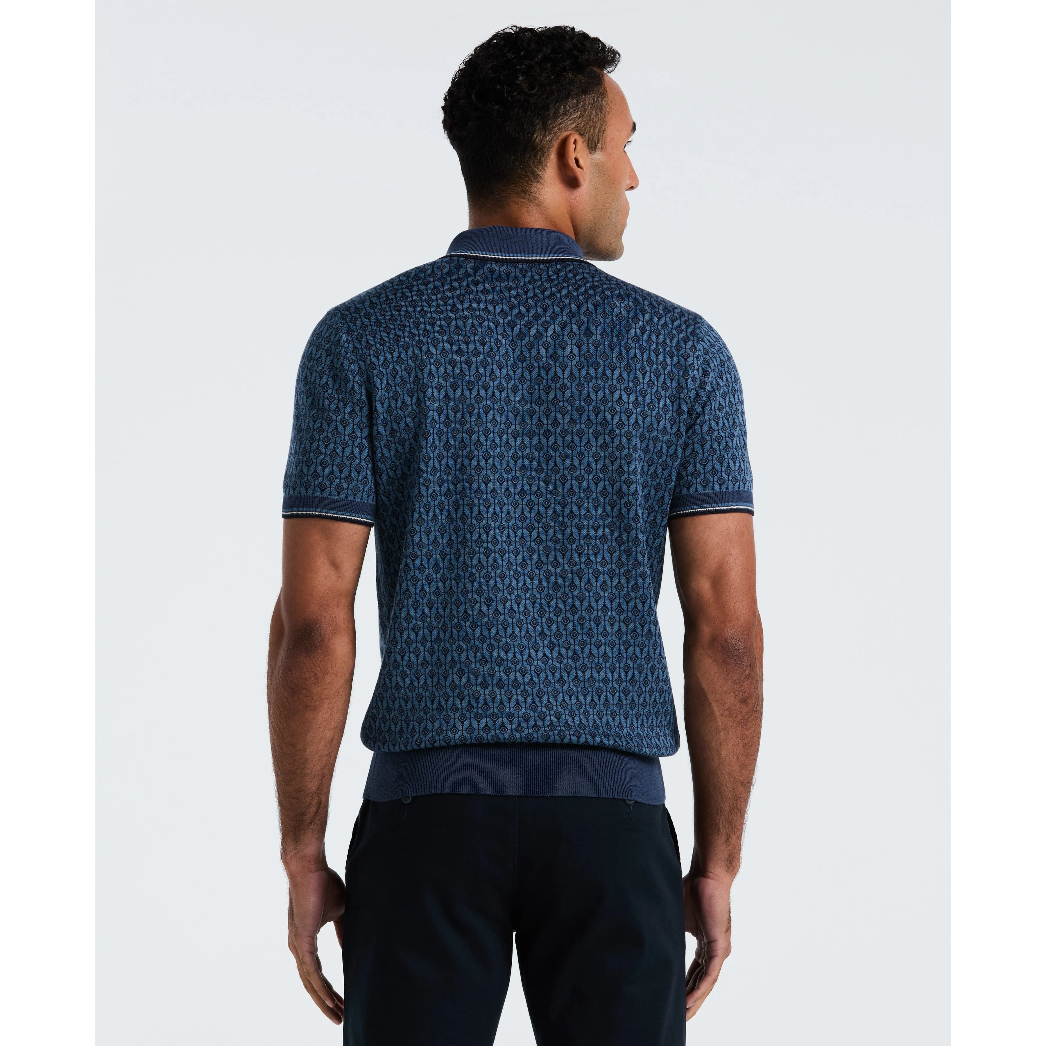 Quarter Zip Geo Jacquard Sweater Polo sold by Original Penguin product image thumbnail 2