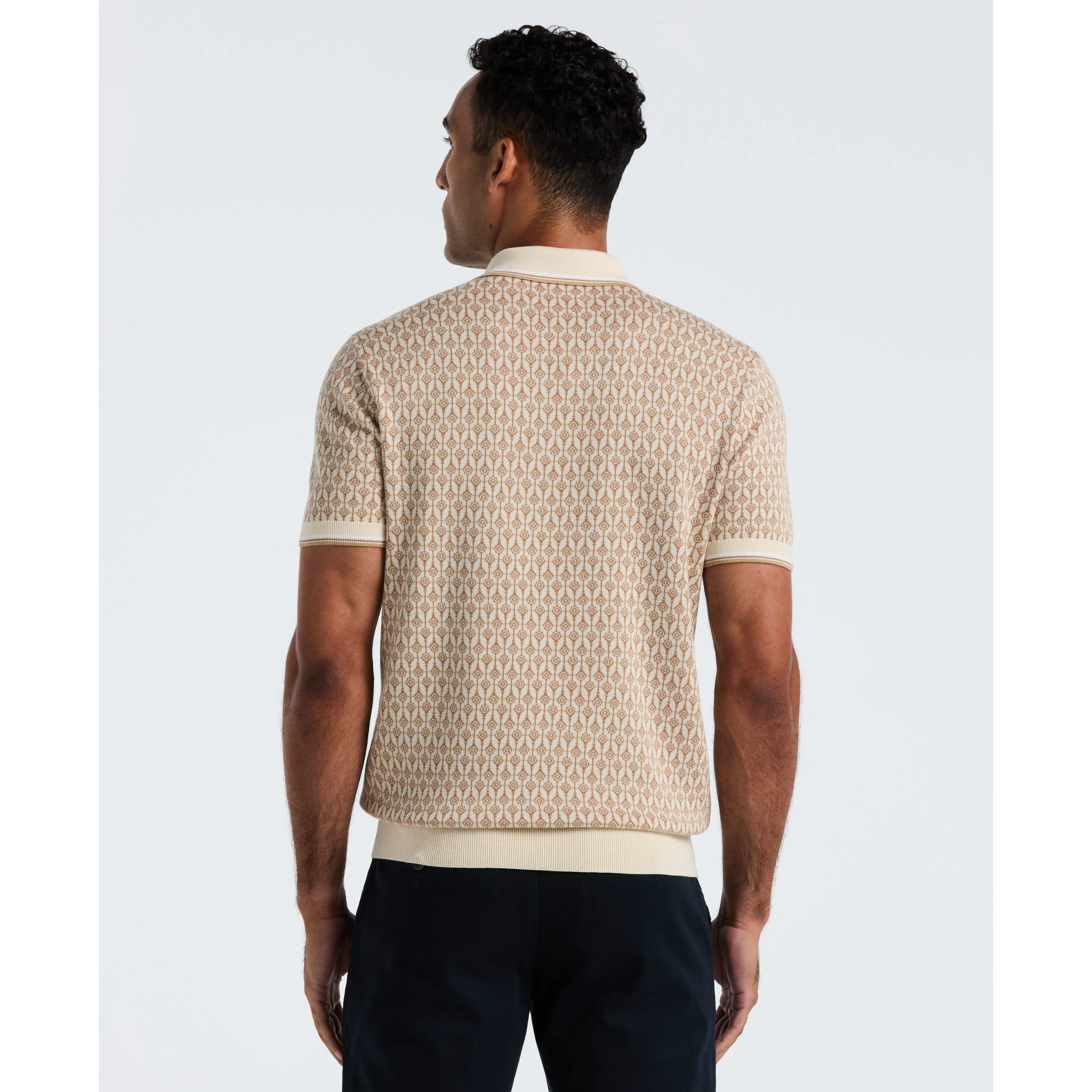 Quarter Zip Geo Jacquard Sweater Polo sold by Original Penguin product image thumbnail 2