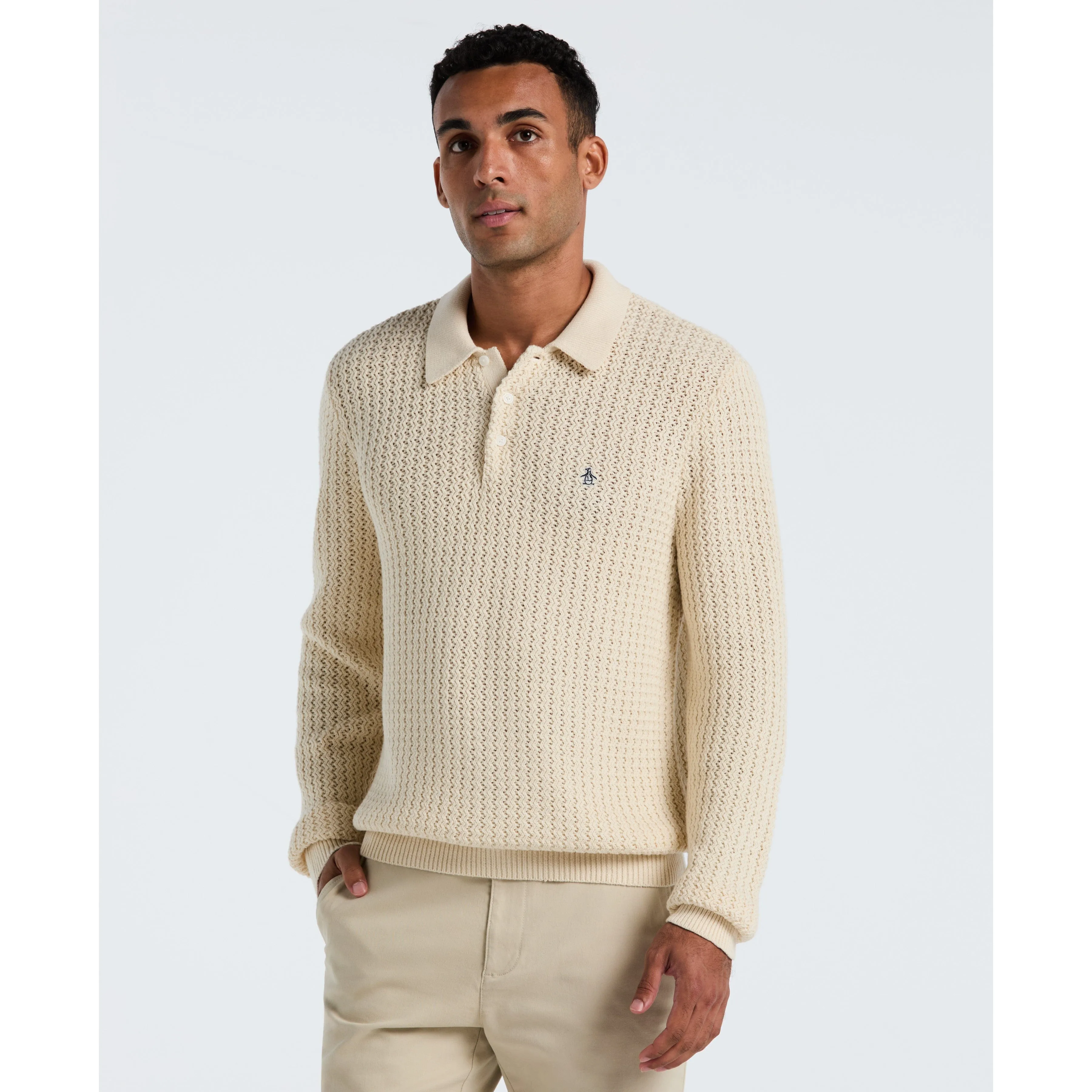 Zigzag Stitch Sweater Polo sold by Original Penguin