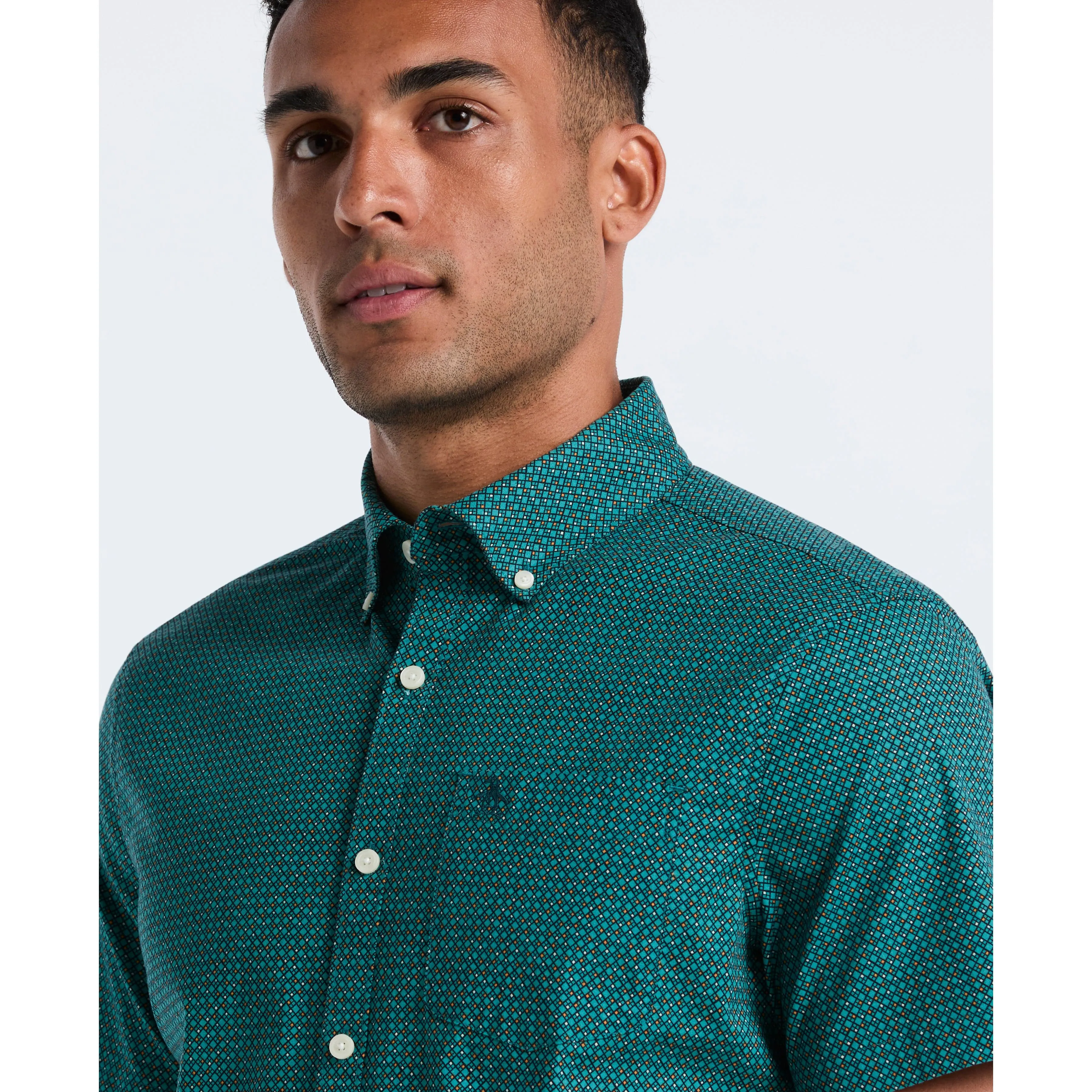 Micro Geo Print Cotton Shirt sold by Original Penguin product image thumbnail 3