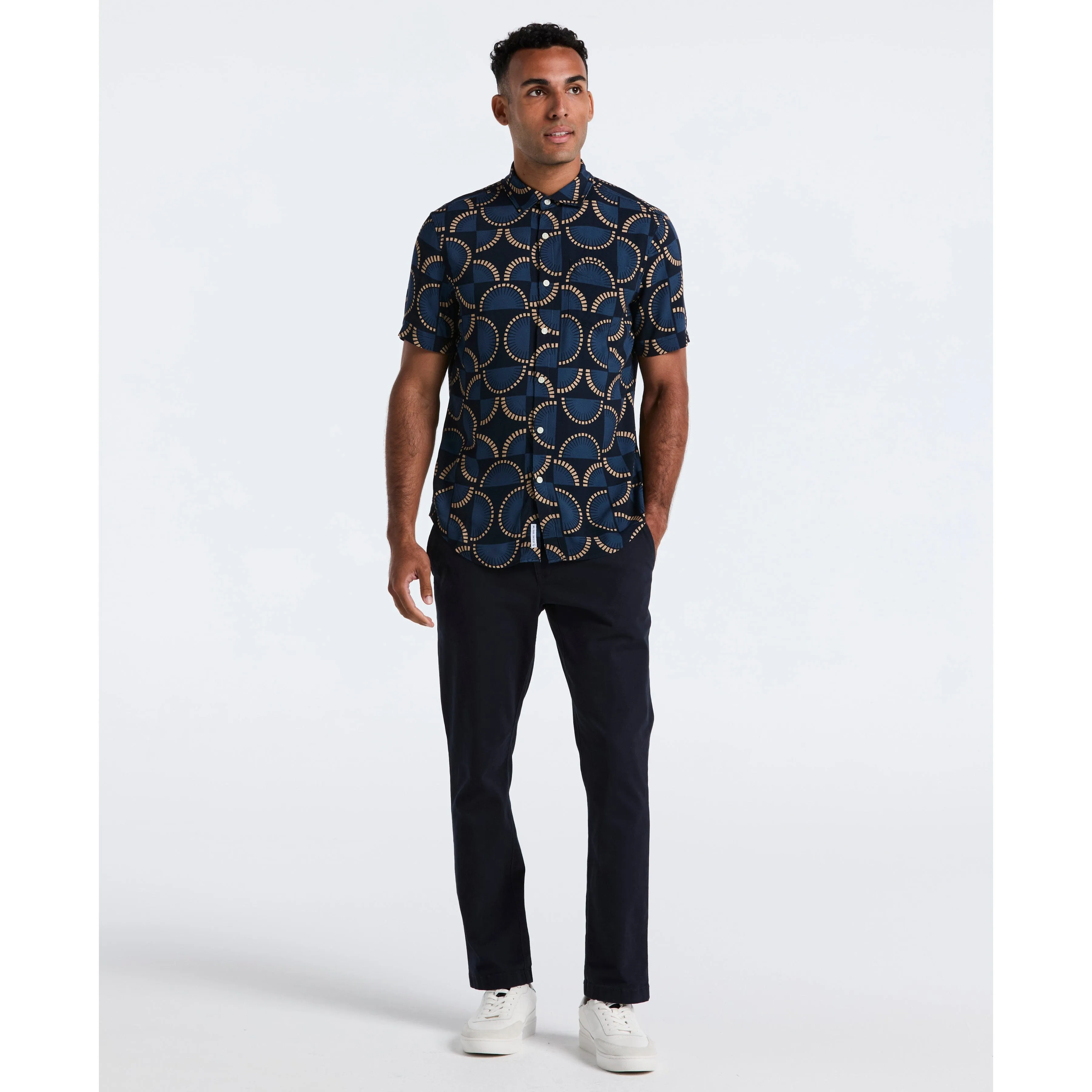 Viscose Printed Button-Down Shirt sold by Original Penguin product image thumbnail 4