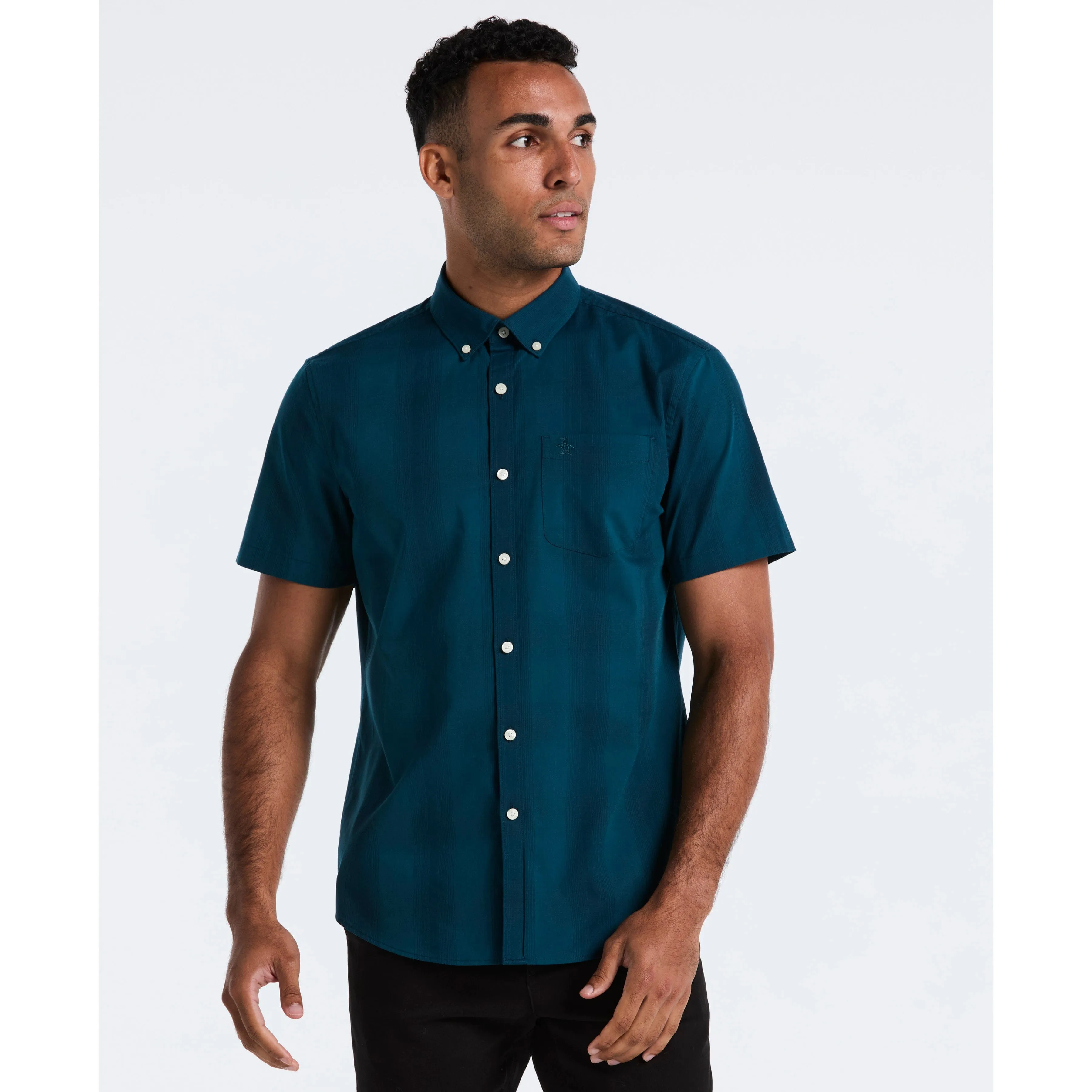 Weave Tonal Plaid Shirt sold by Original Penguin