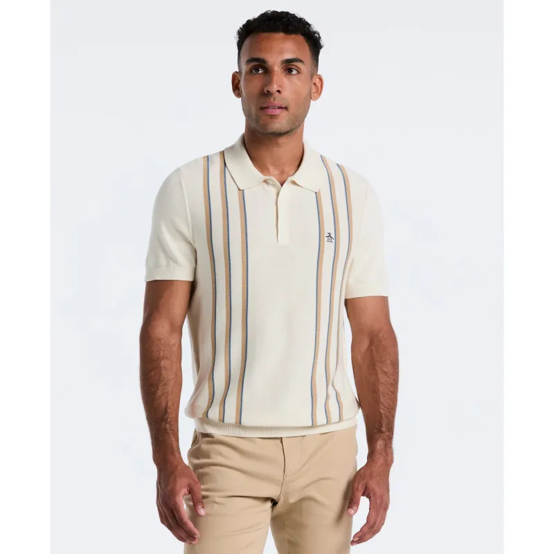 Cotton Vertical Stripe Sweater Polo sold by Original Penguin