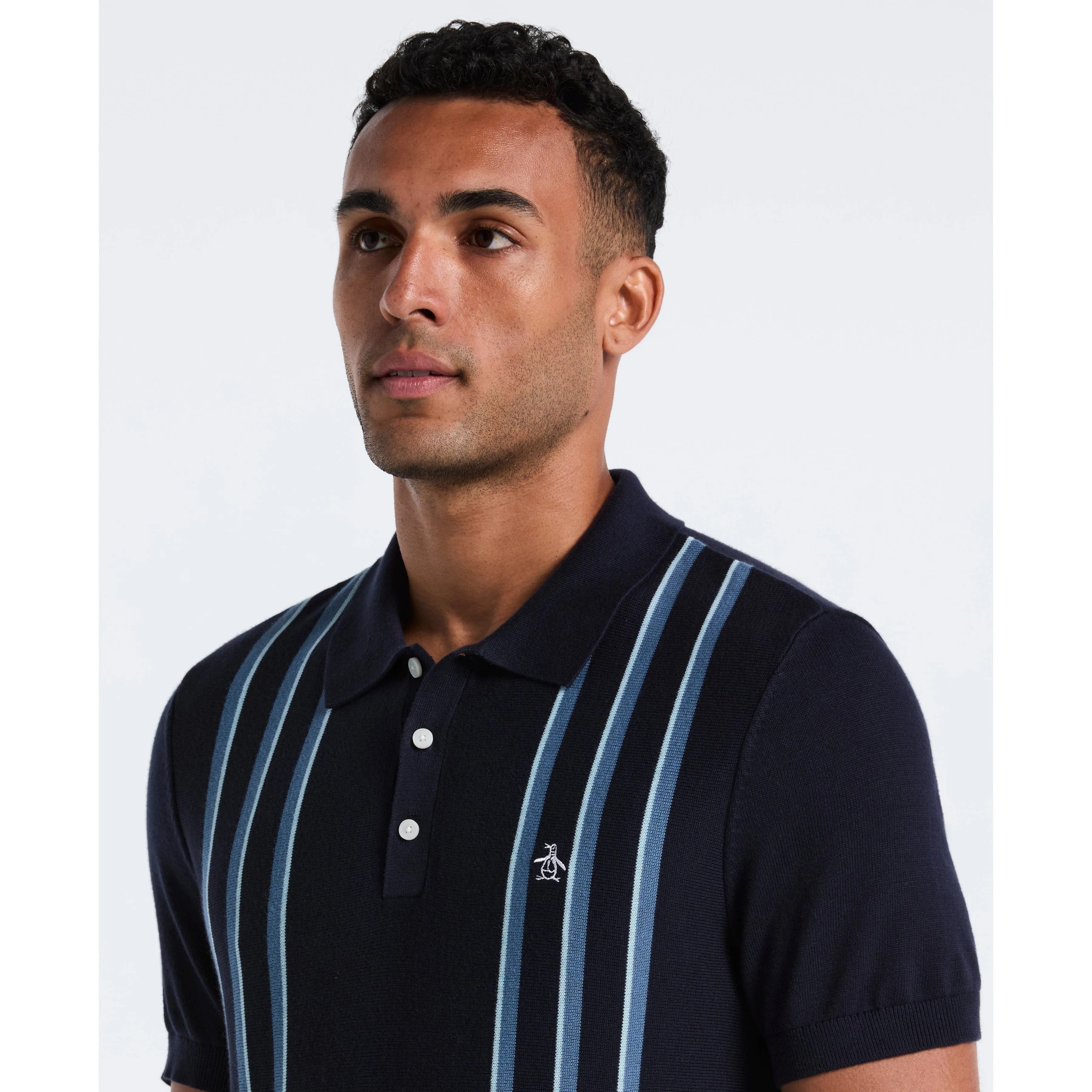 Cotton Vertical Stripe Sweater Polo sold by Original Penguin product image thumbnail 3