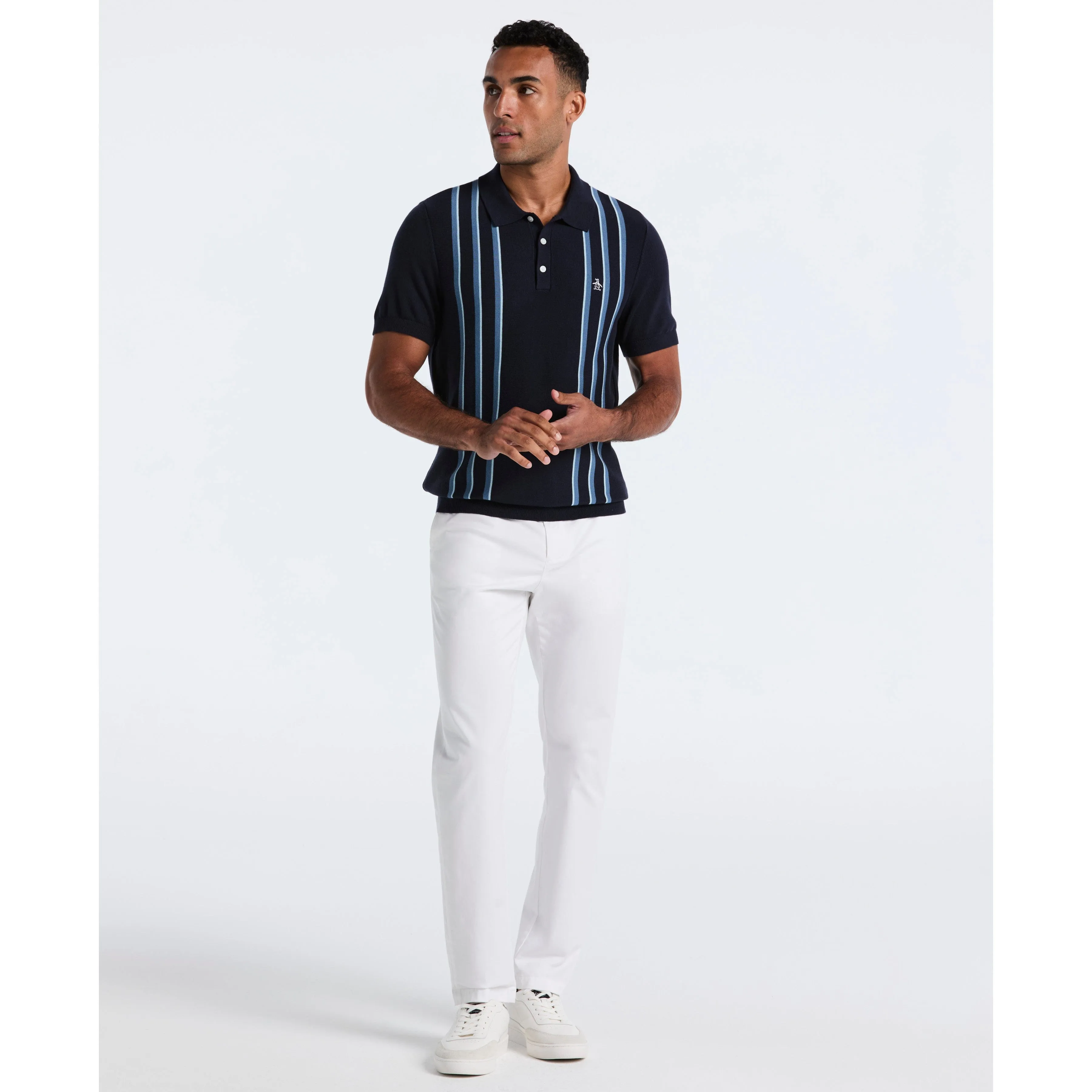 Cotton Vertical Stripe Sweater Polo sold by Original Penguin product image thumbnail 4