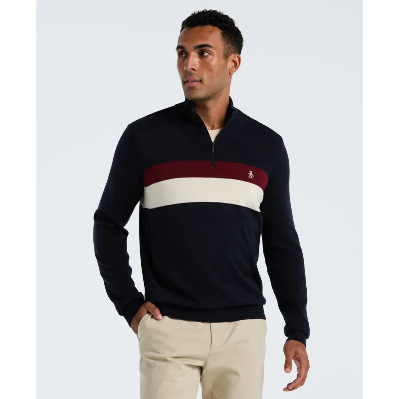 Quarter Zip Colorblock Sweater sold by Original Penguin