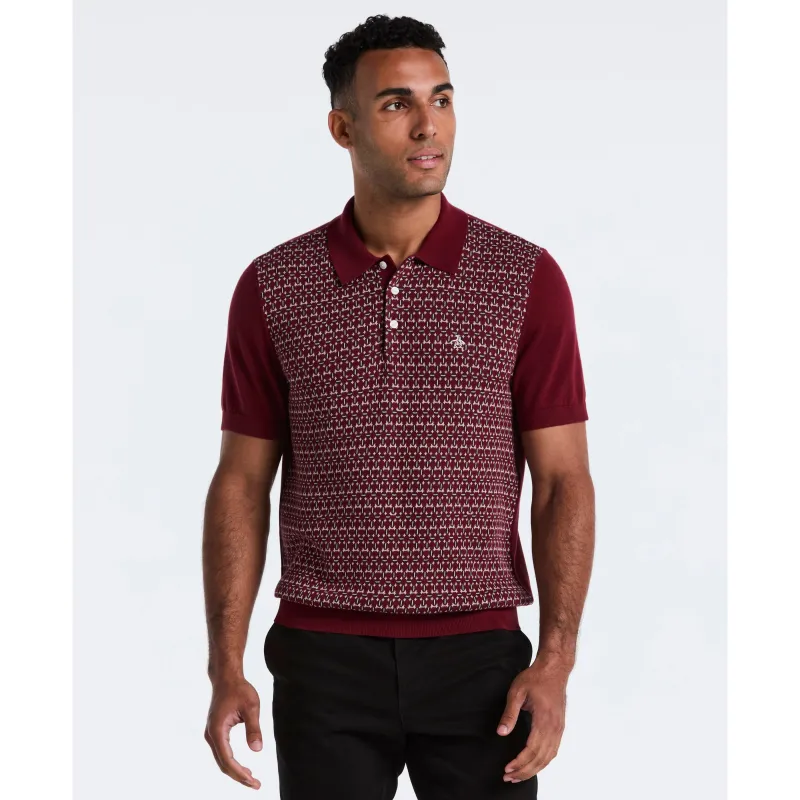 Jacquard Ribbed Sweater Polo sold by Original Penguin