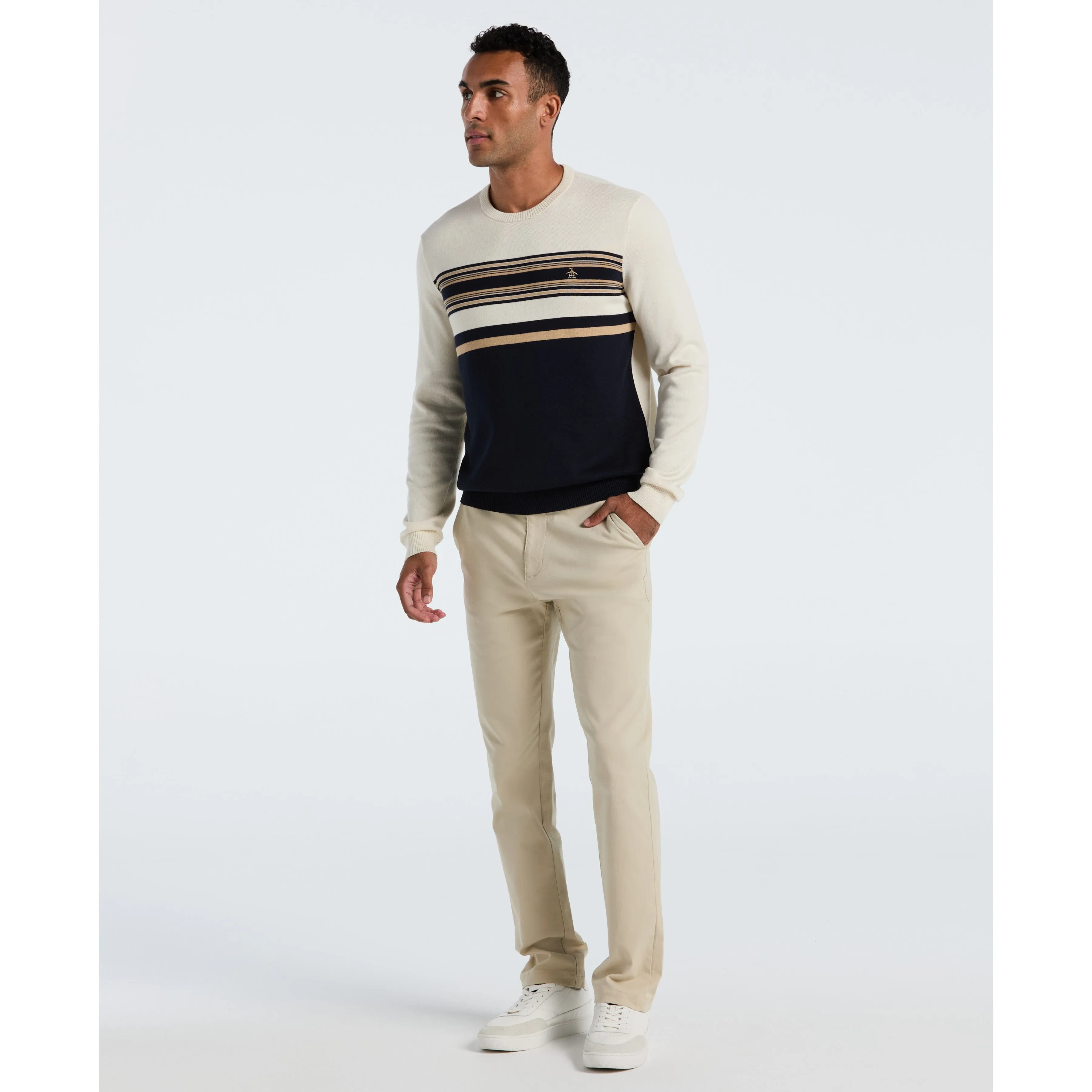 Engineered Stripe Crewneck Sweater sold by Original Penguin product image thumbnail 4