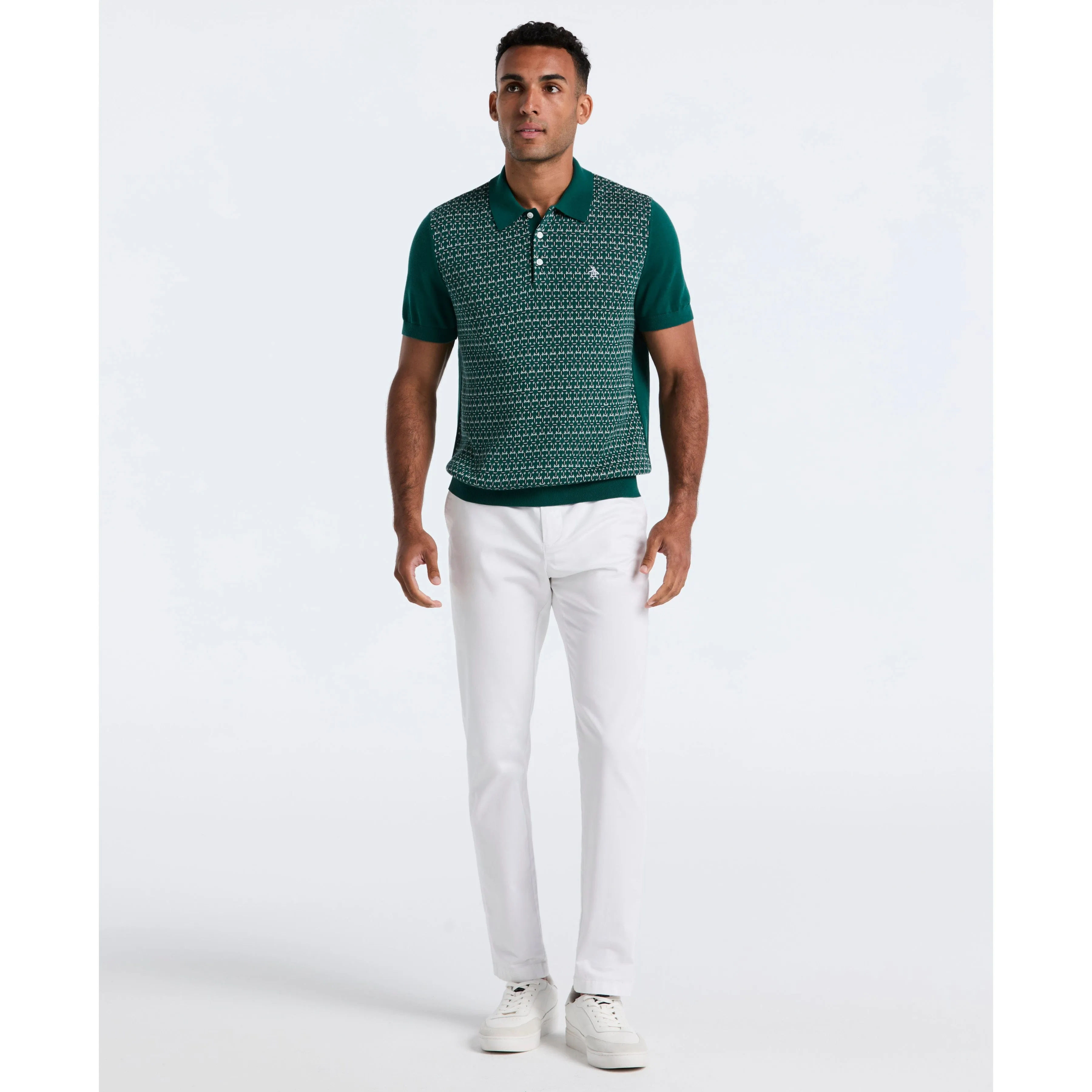 Jacquard Ribbed Sweater Polo sold by Original Penguin product image thumbnail 4