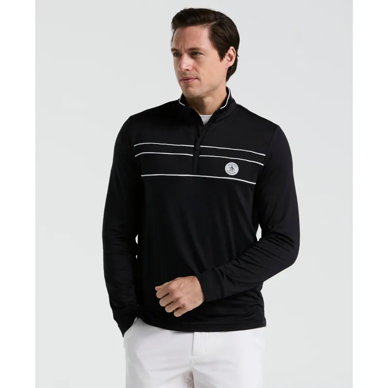 Quarter Zip Striped Golf Base Pullover sold by Original Penguin
