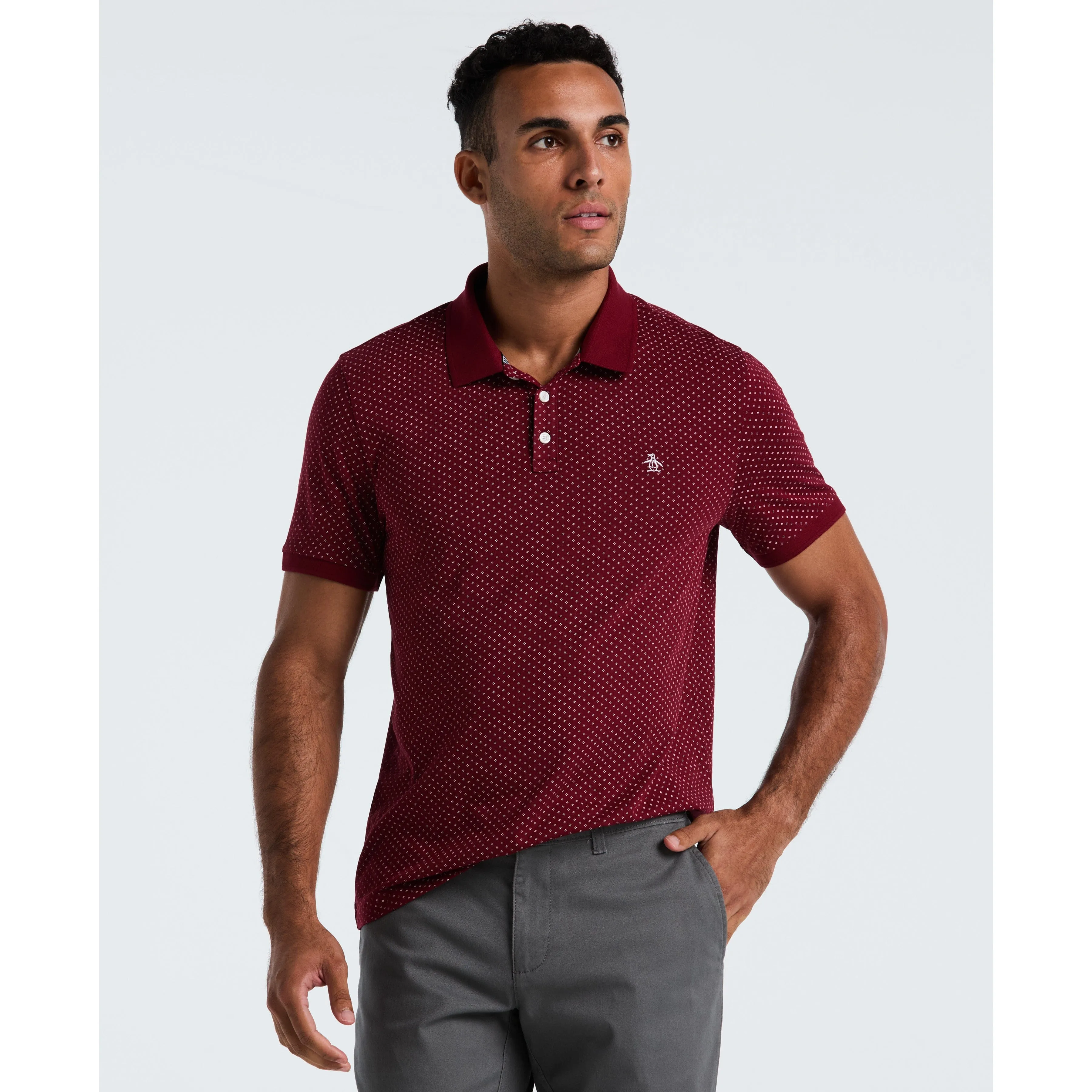 All-Over Diamond Ditsy Print Polo sold by Original Penguin