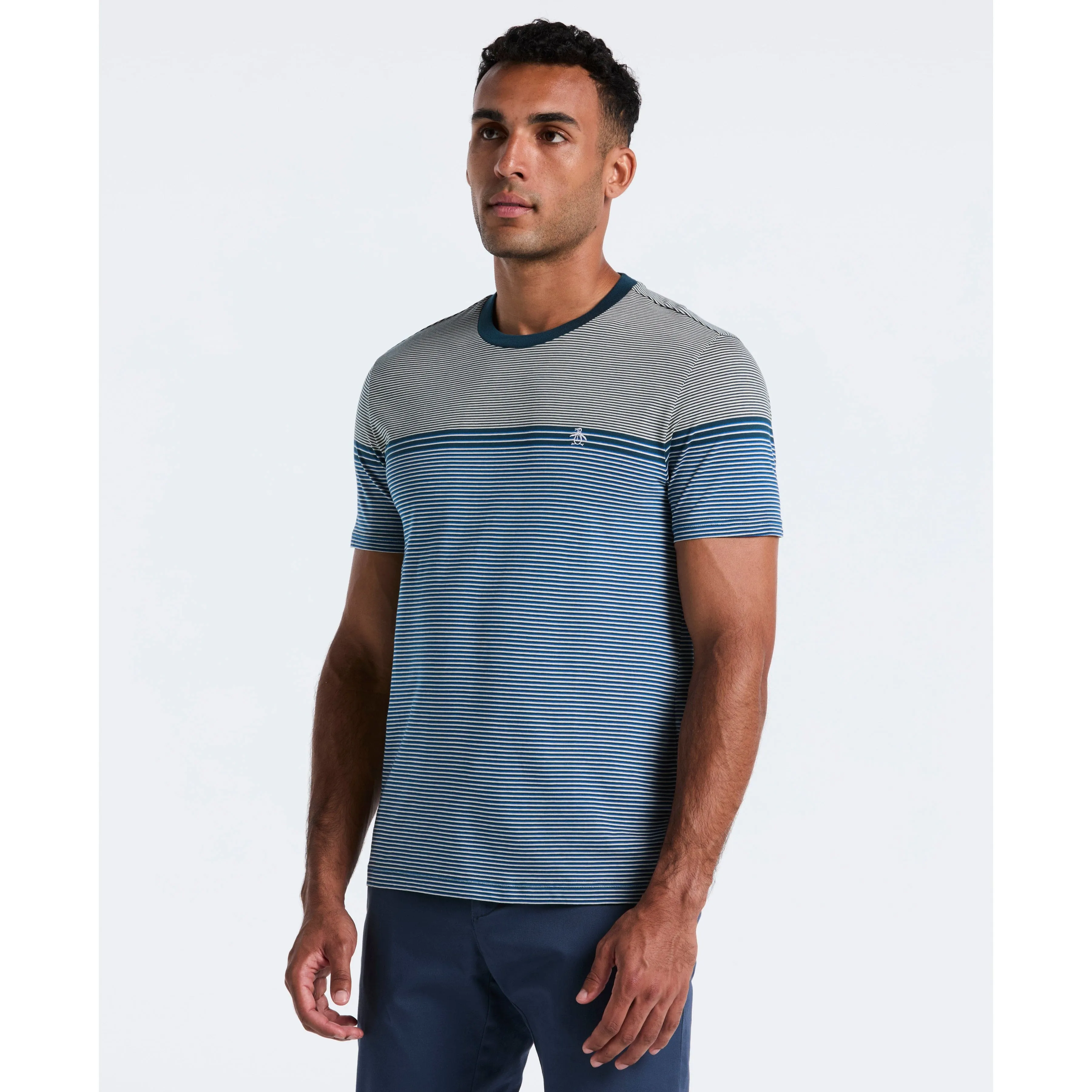 Engineered Stripe Jersey Tee sold by Original Penguin