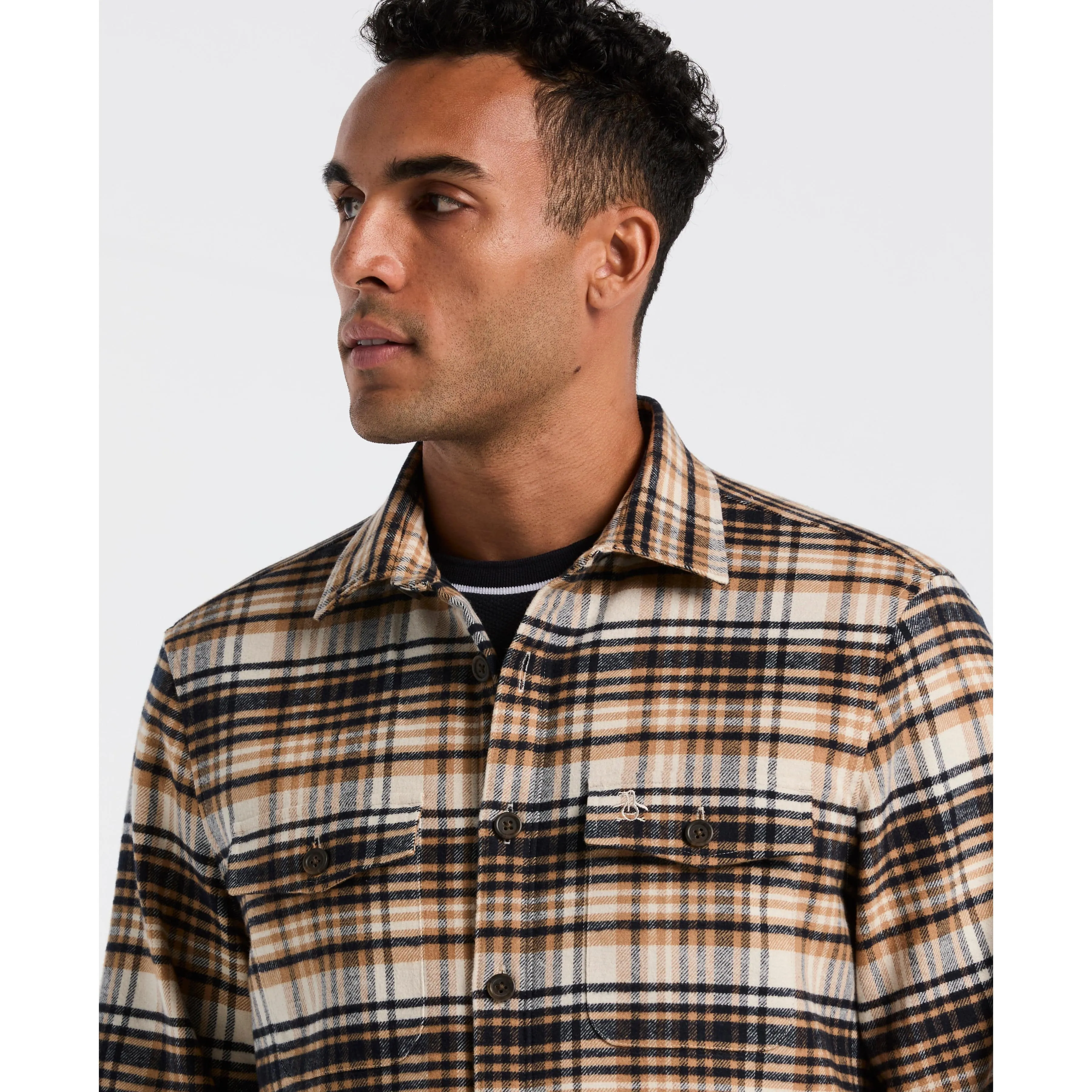 Plaid Flannel Button-Down Jacket sold by Original Penguin product image thumbnail 3