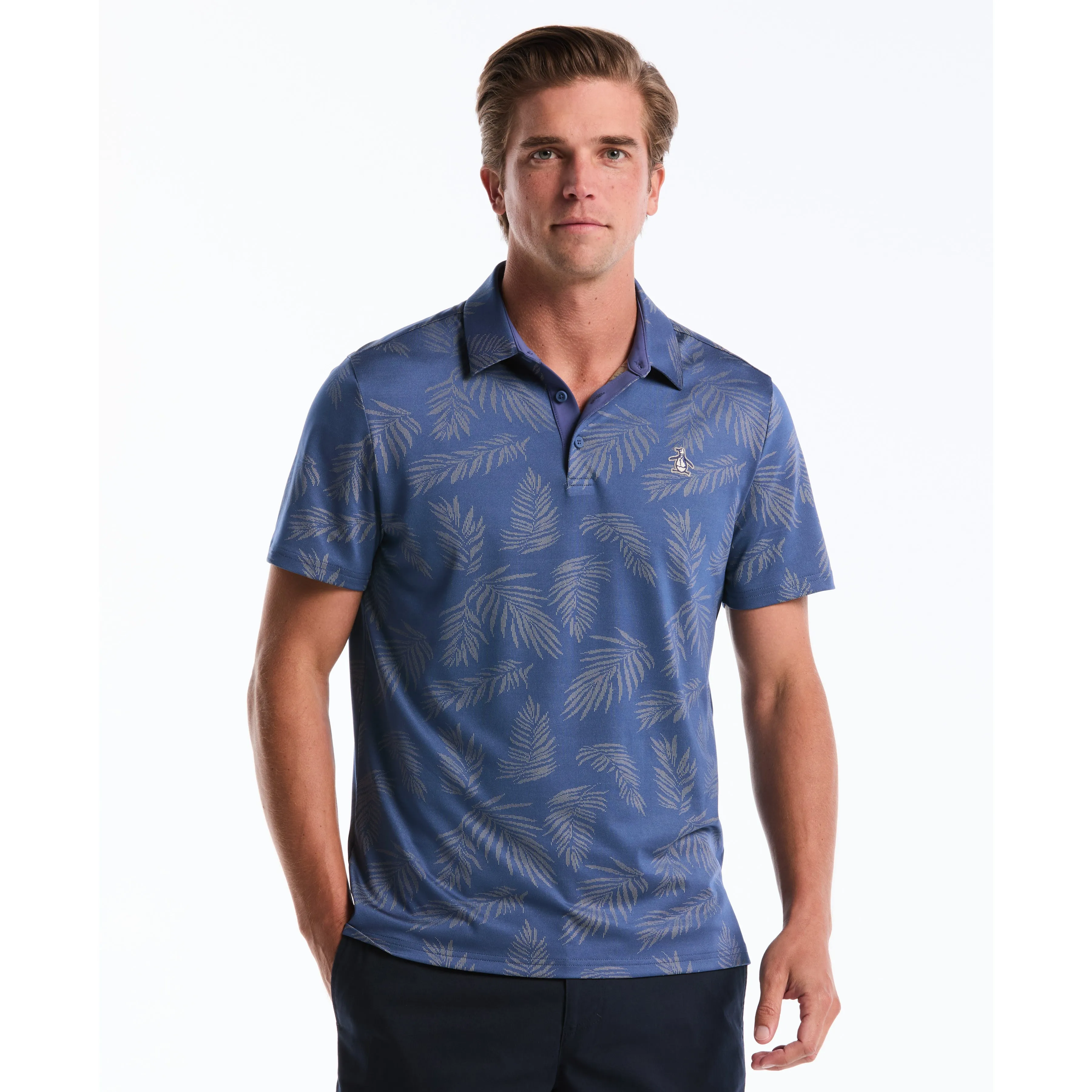 Pete's Botanical Jacquard Golf Polo sold by Original Penguin