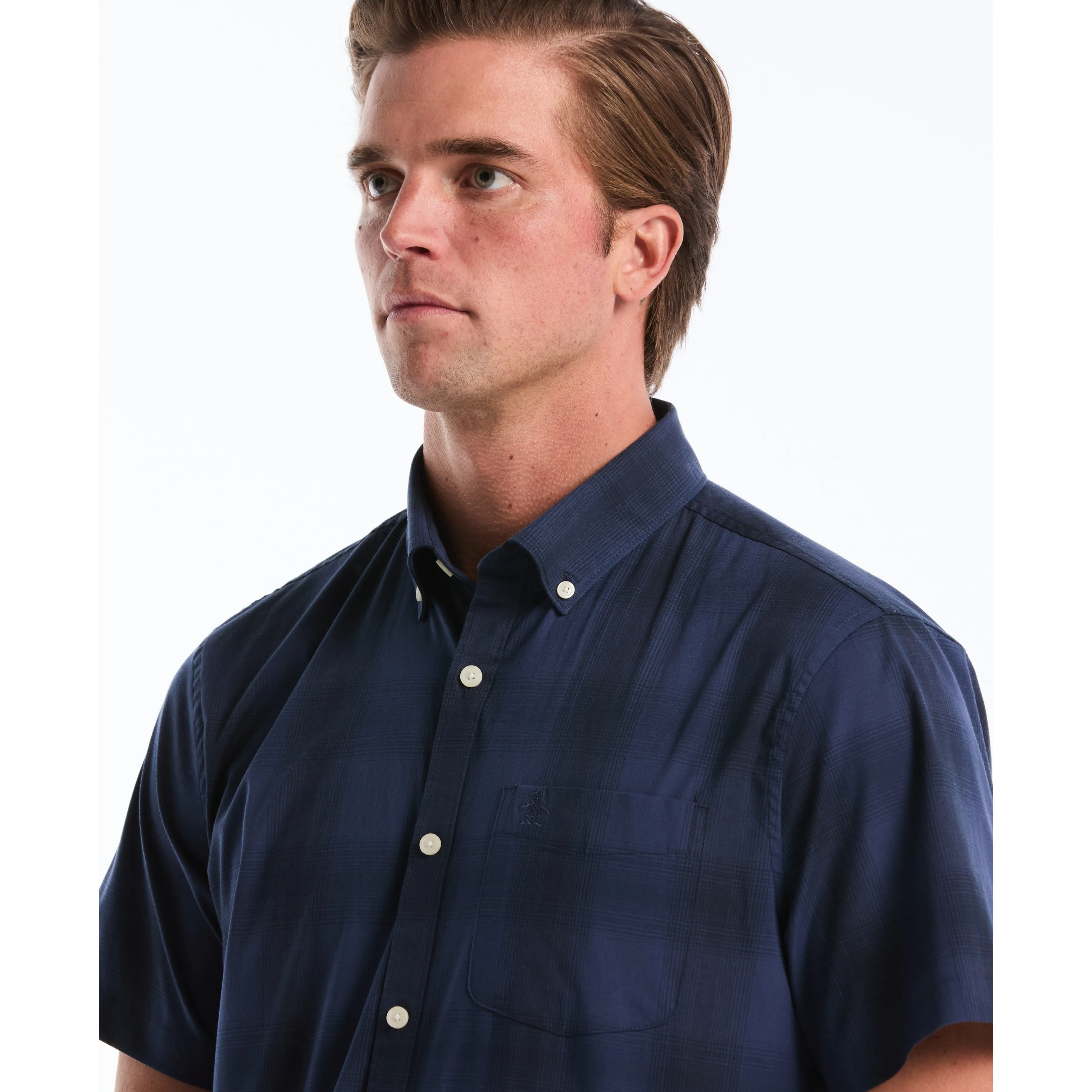 Weave Tonal Plaid Shirt sold by Original Penguin product image thumbnail 3