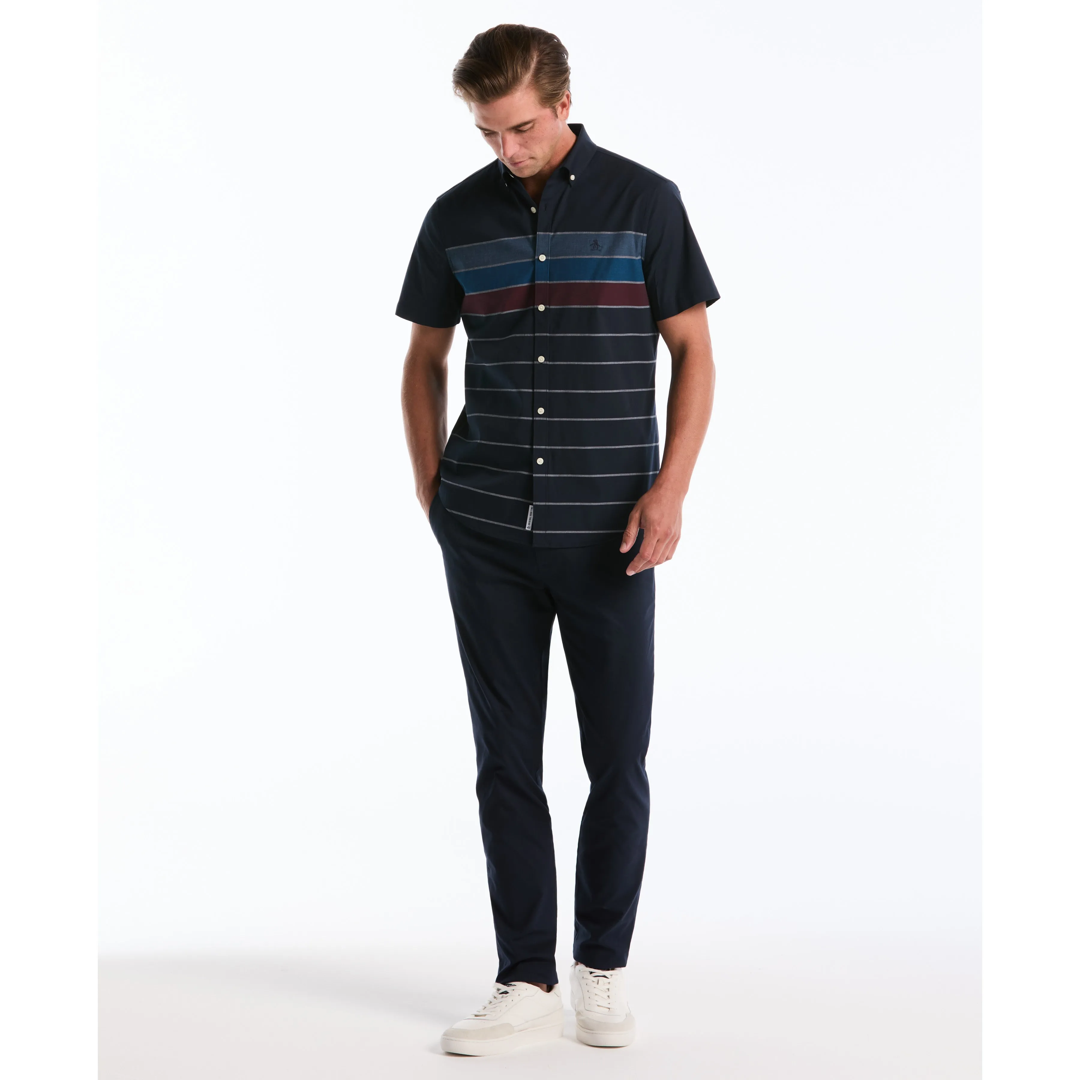 Stripe Button-Down Poplin Shirt sold by Original Penguin product image thumbnail 4