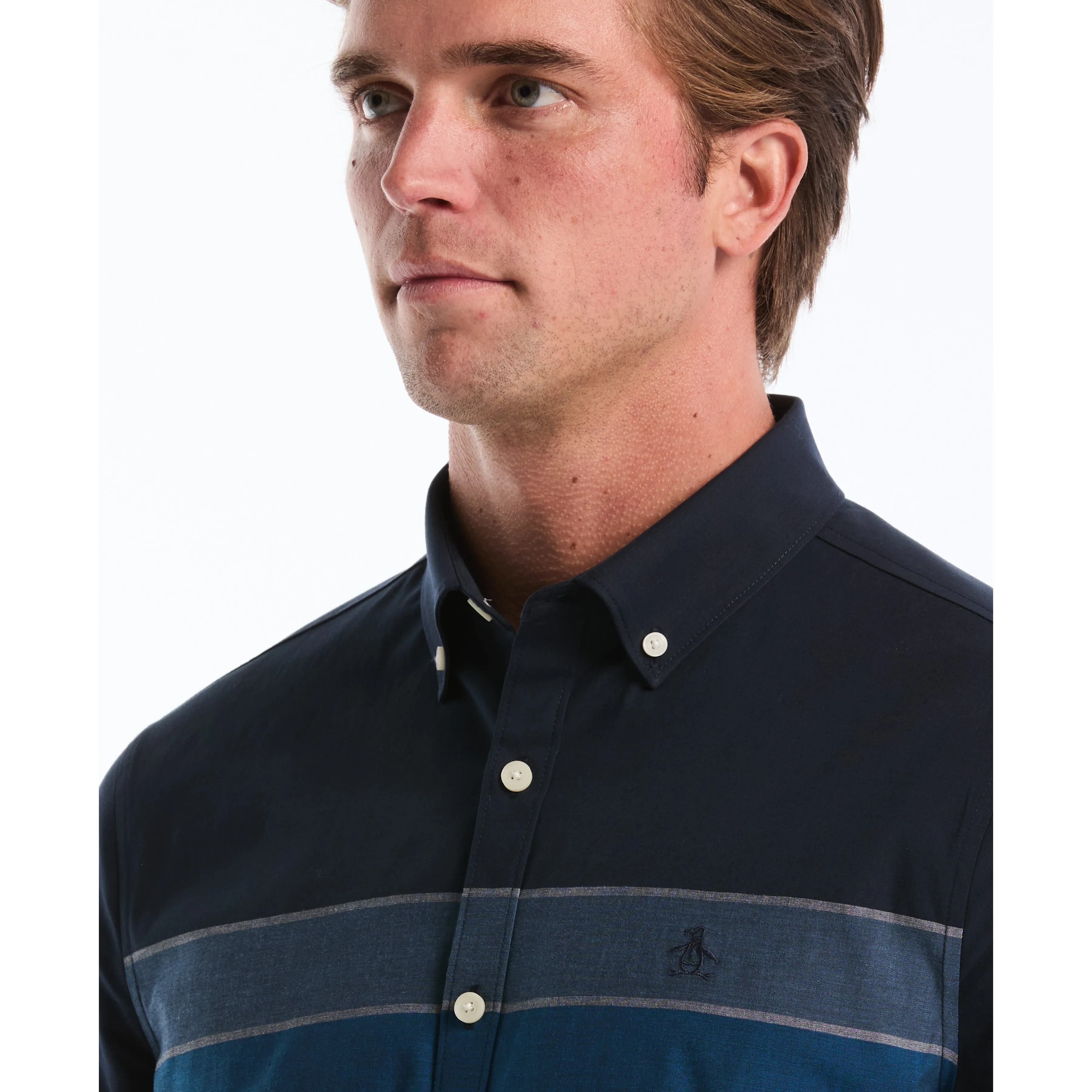 Stripe Button-Down Poplin Shirt sold by Original Penguin product image thumbnail 3