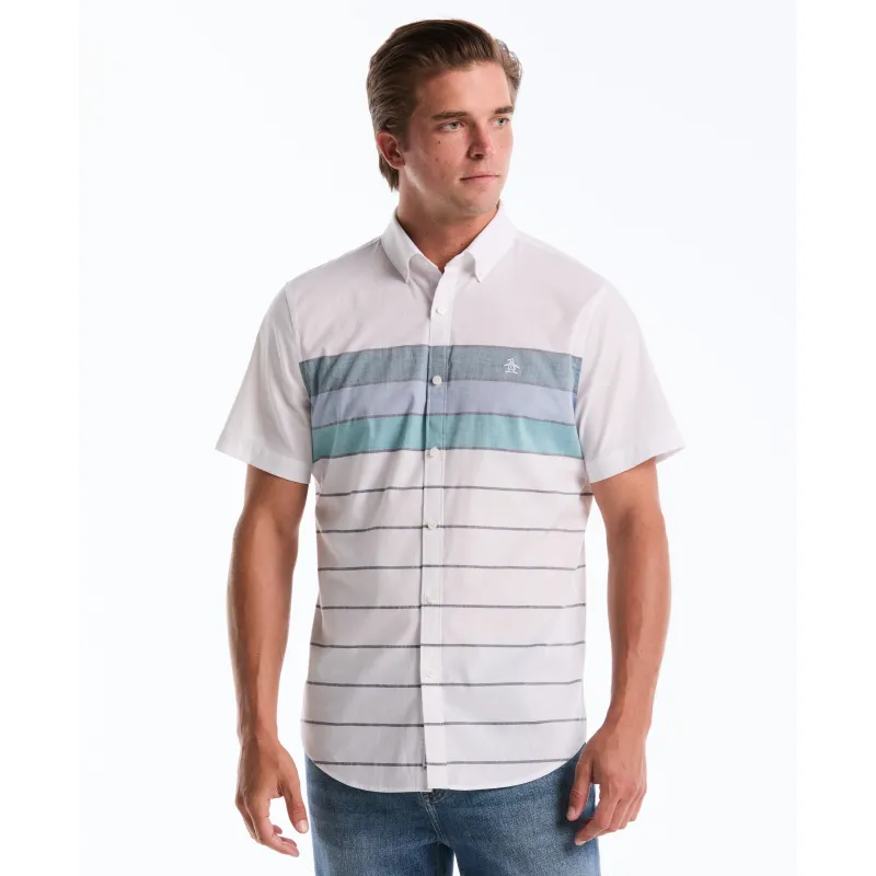 Stripe Button-Down Poplin Shirt sold by Original Penguin