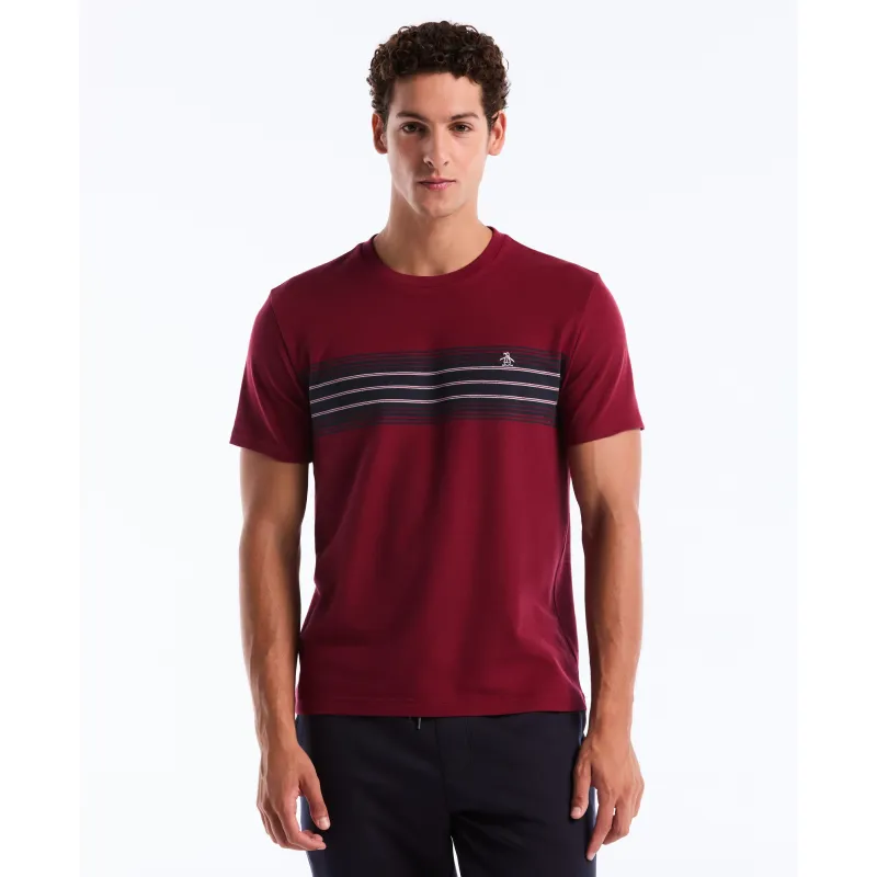Pique Dye Chest Stripe Tee sold by Original Penguin