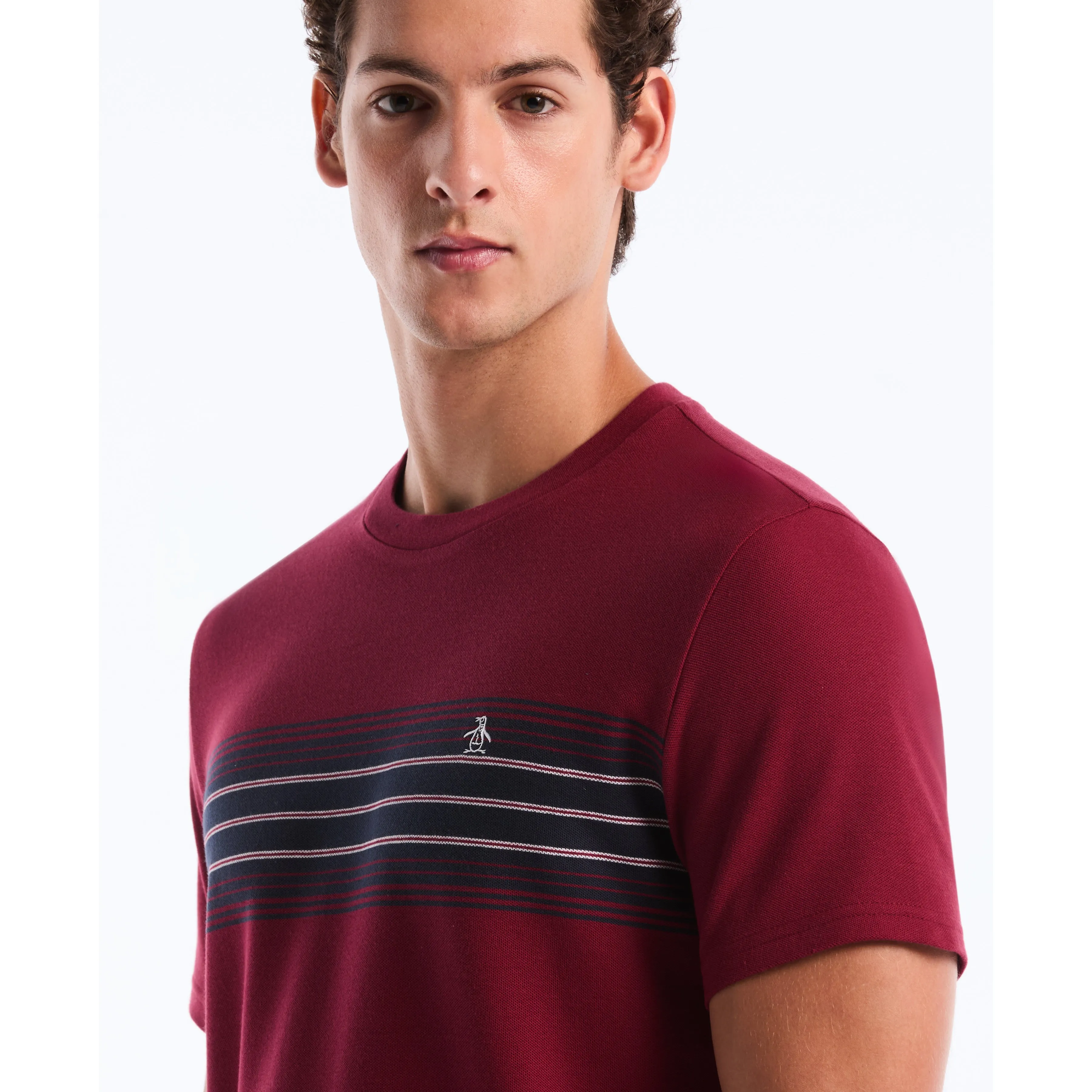 Pique Dye Chest Stripe Tee sold by Original Penguin product image thumbnail 3