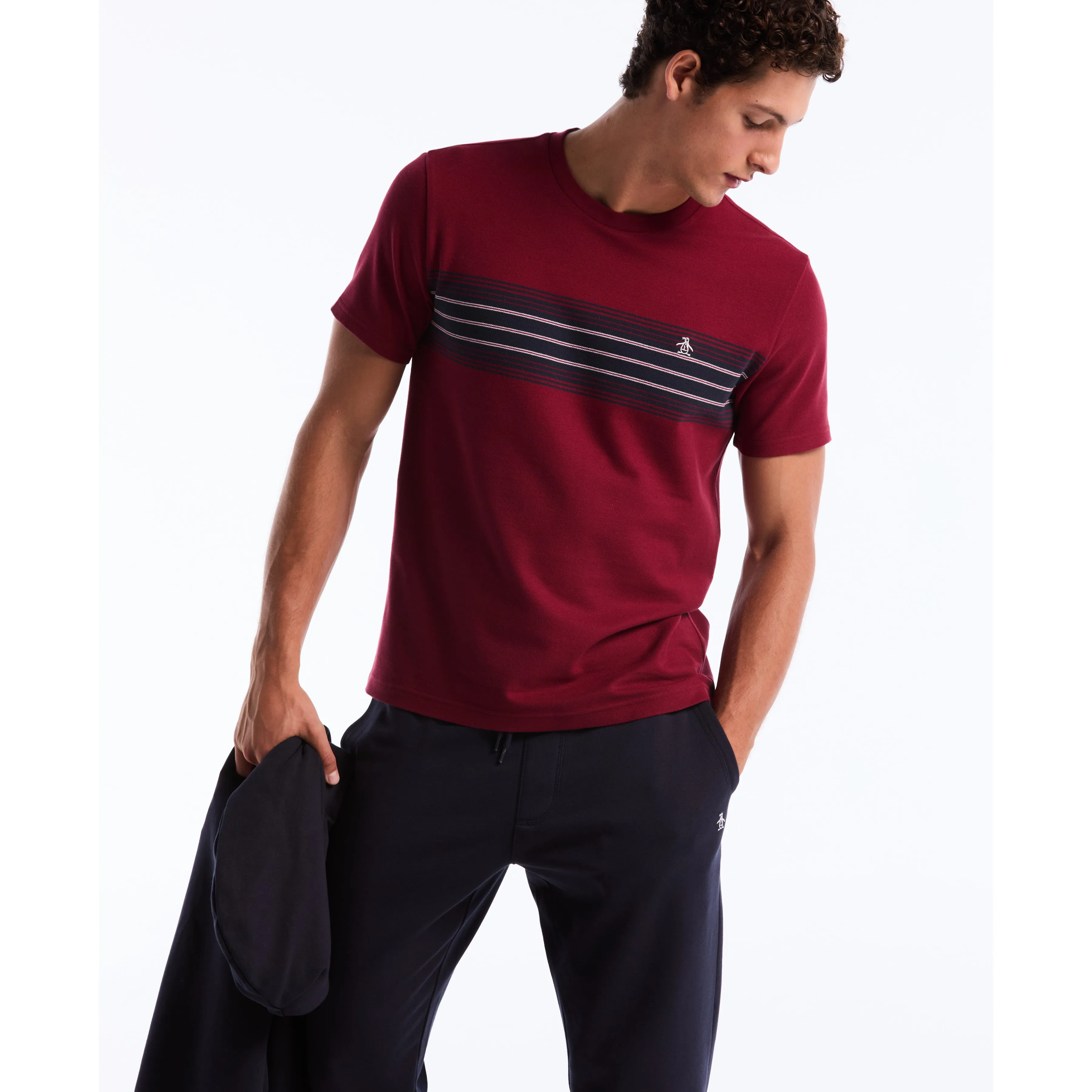 Pique Dye Chest Stripe Tee sold by Original Penguin product image thumbnail 5
