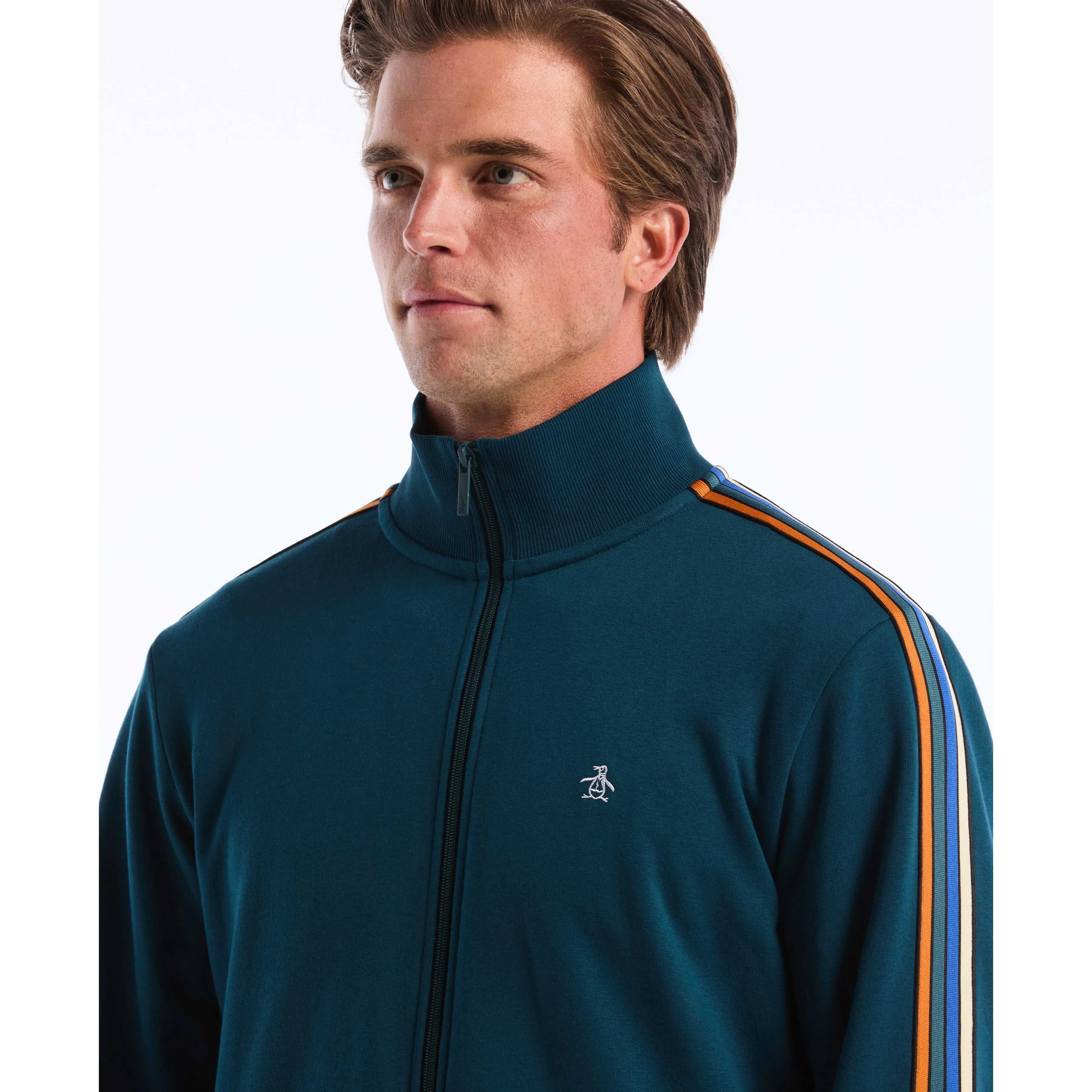 Striped Fleece Track Jacket sold by Original Penguin product image thumbnail 3