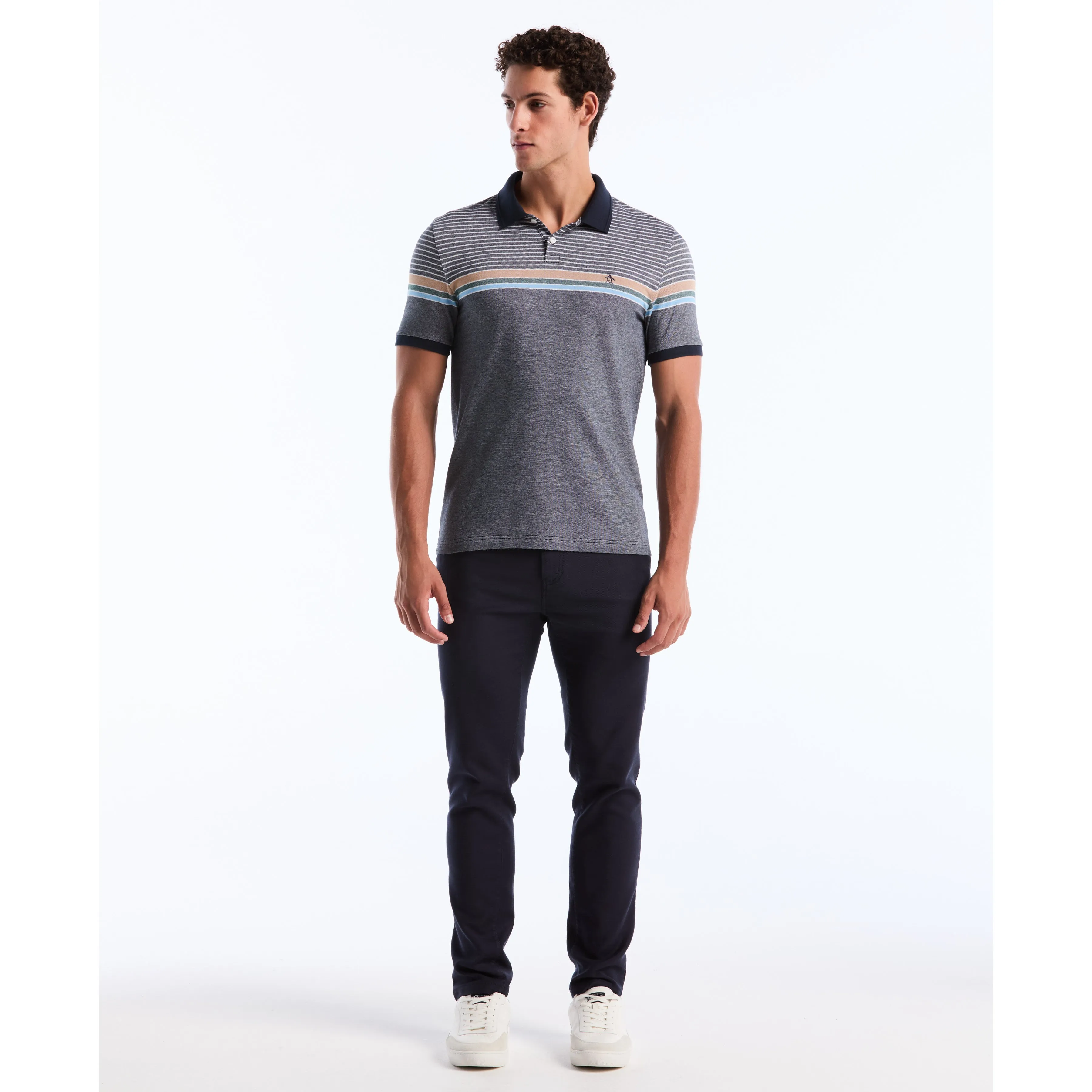 Birdseye Chest Stripe Polo sold by Original Penguin product image thumbnail 4