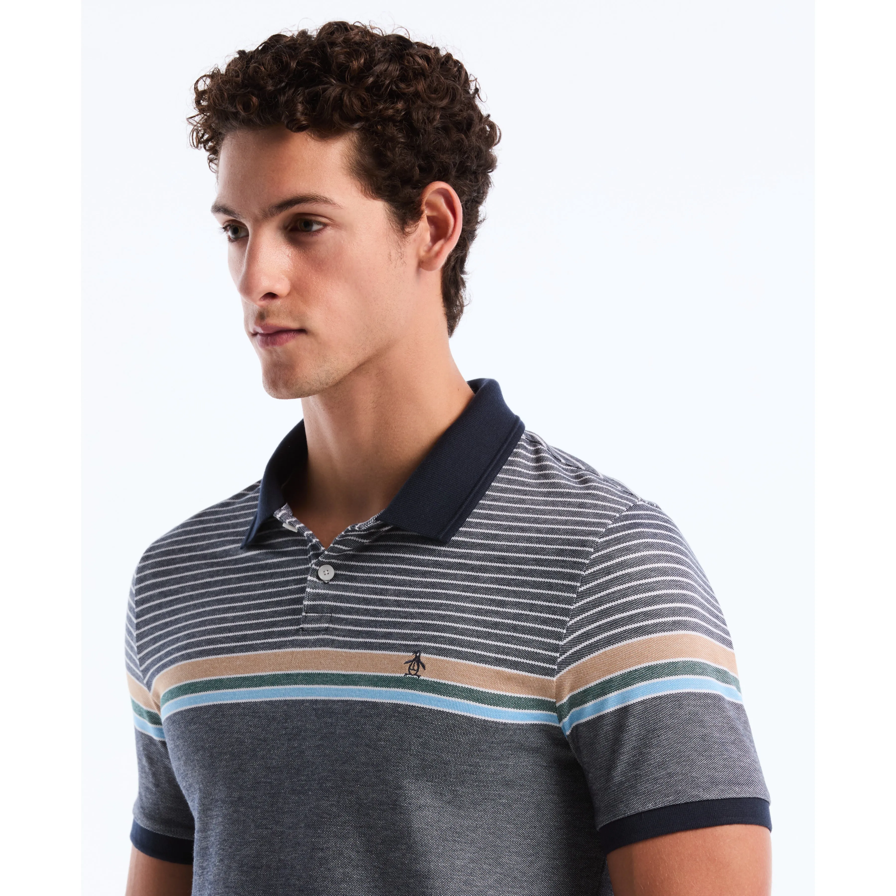 Birdseye Chest Stripe Polo sold by Original Penguin product image thumbnail 3