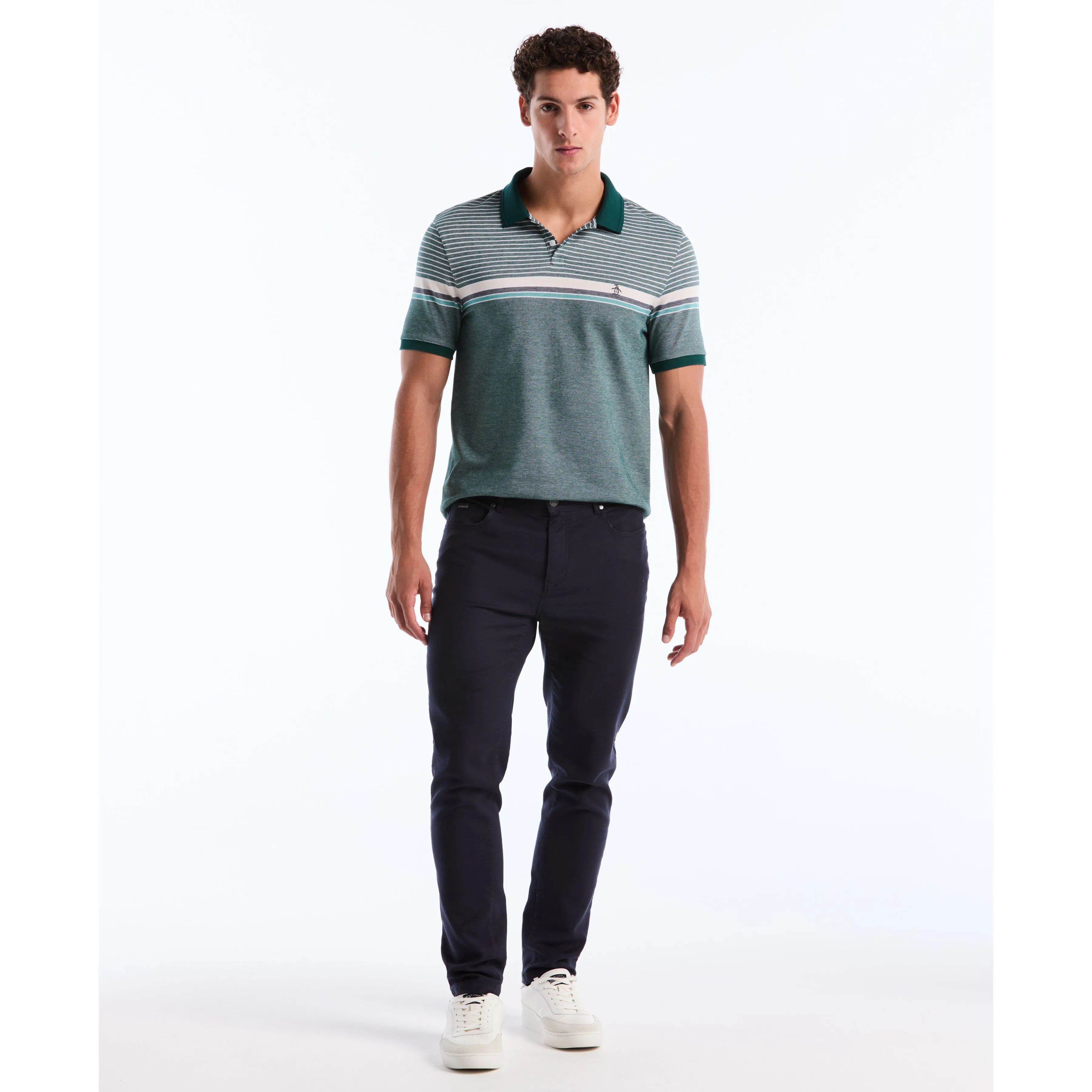 Birdseye Chest Stripe Polo sold by Original Penguin product image thumbnail 4