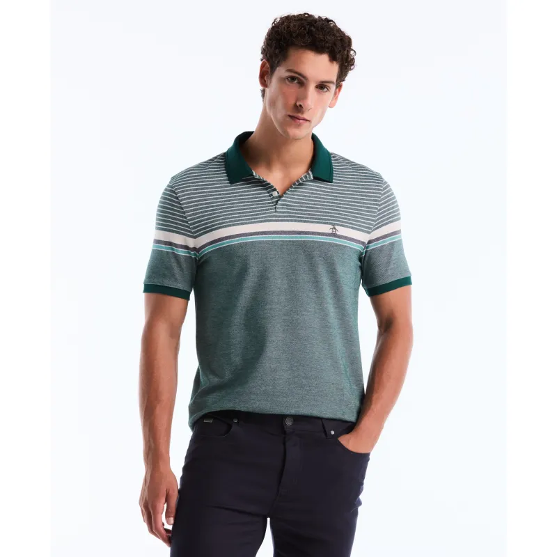 Birdseye Chest Stripe Polo sold by Original Penguin