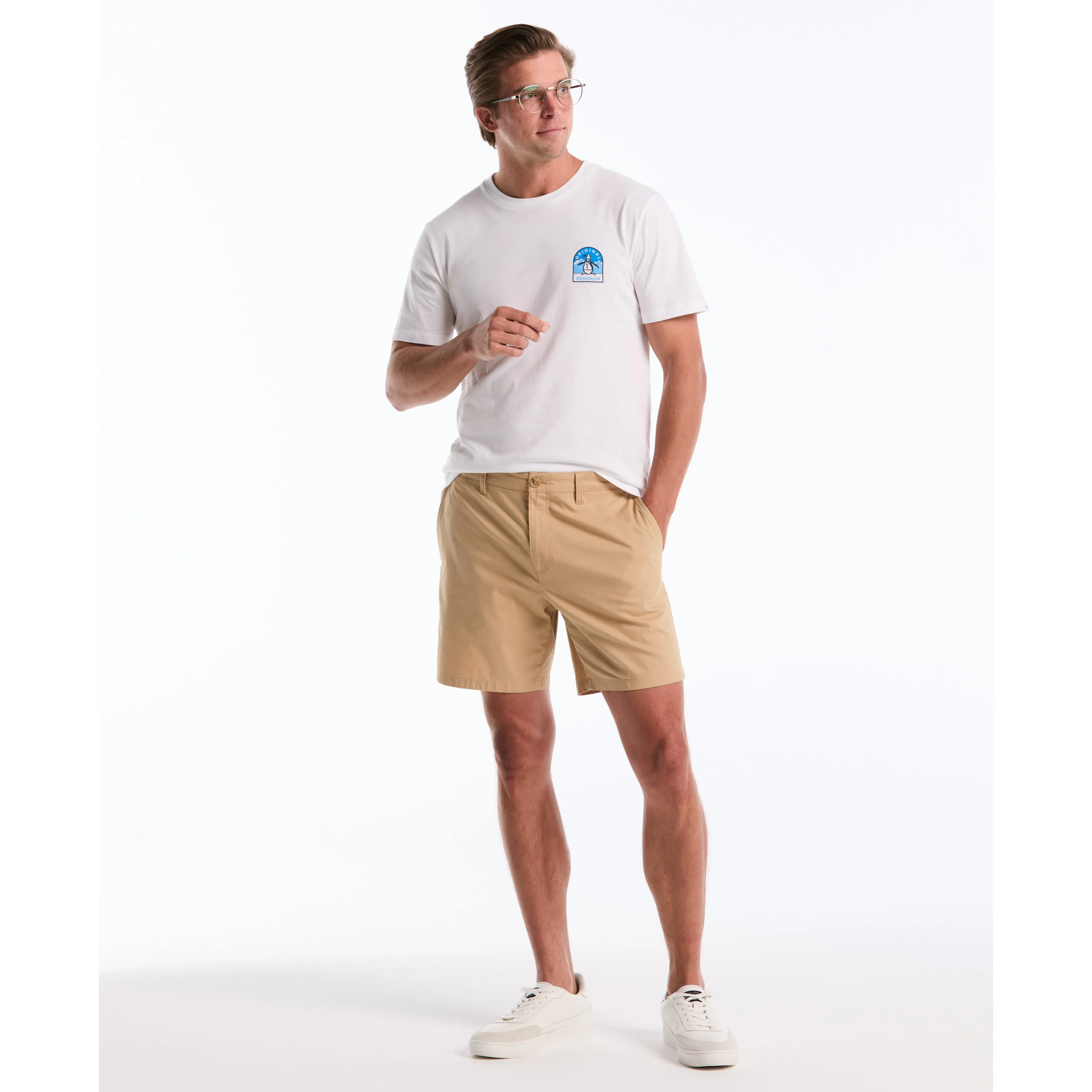 7" Cotton Blend Twill Short sold by Original Penguin