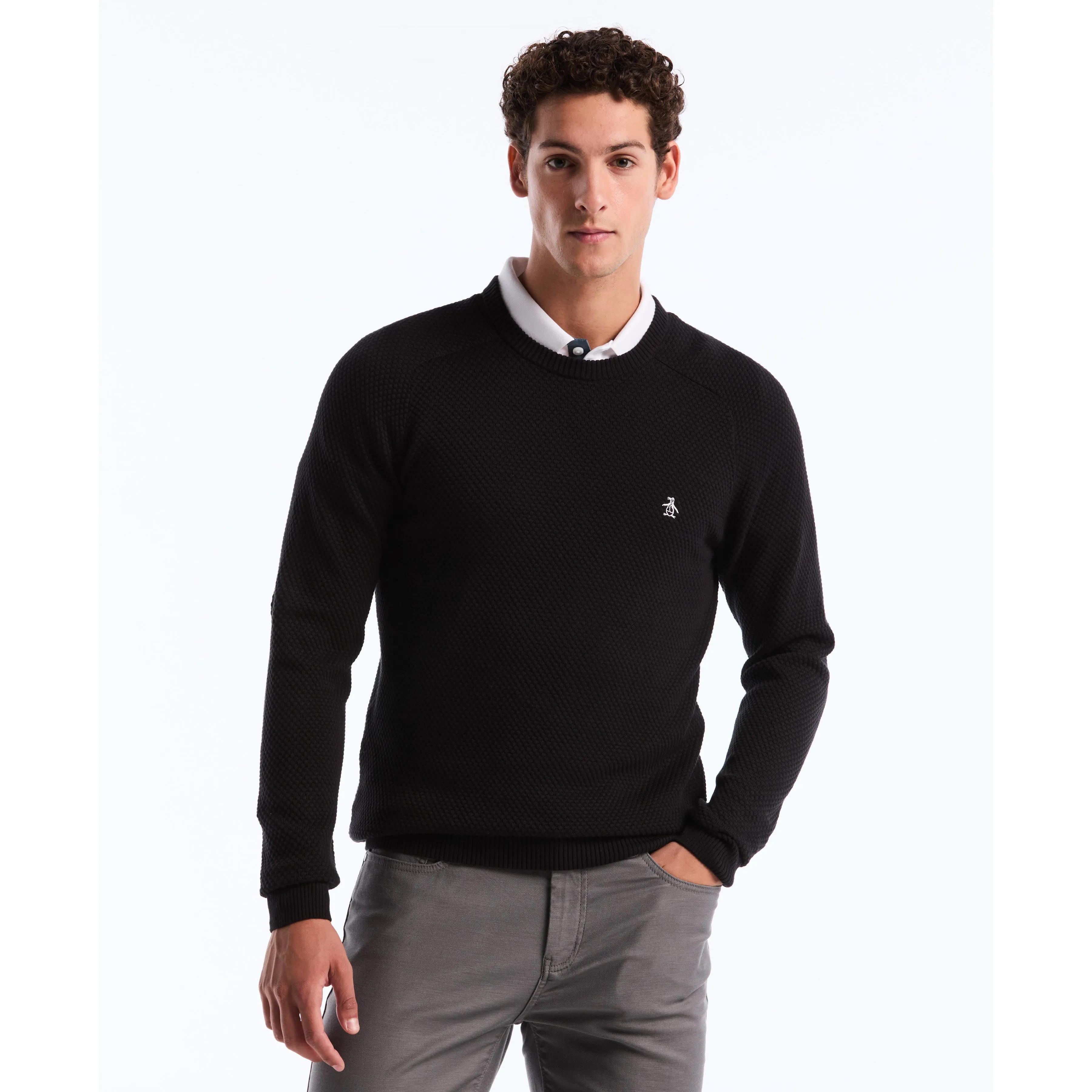 Novelty Bubble Stitch Sweater sold by Original Penguin