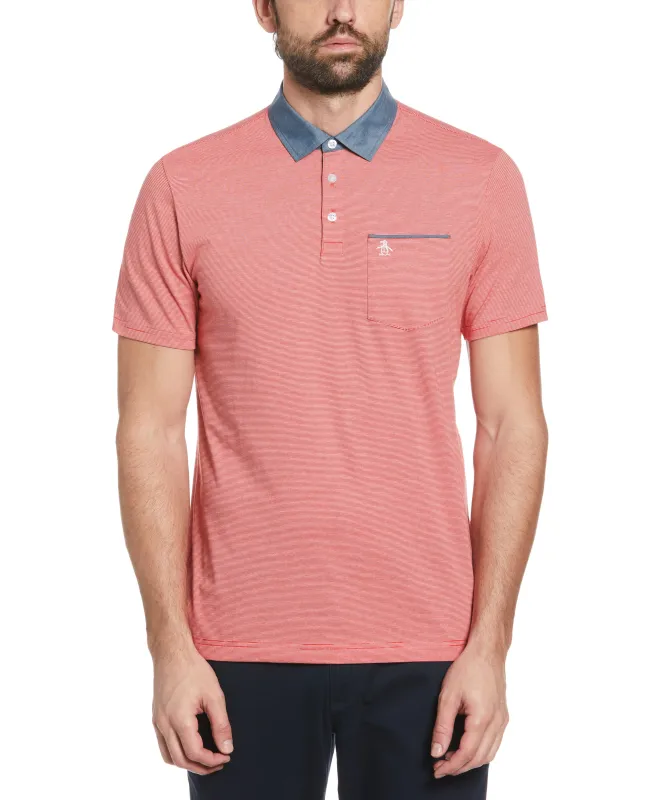 Chambray Stripe Polo sold by Original Penguin