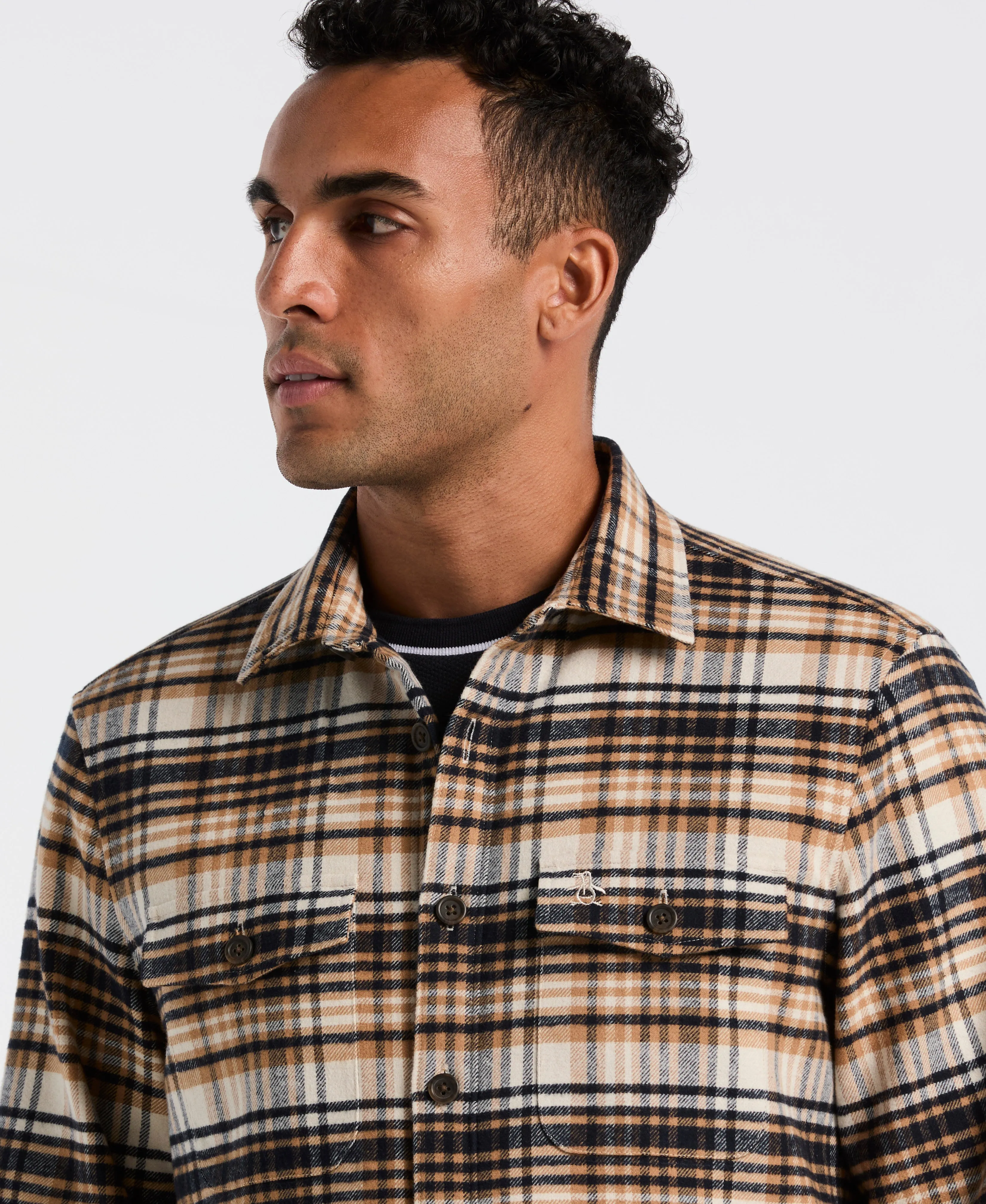 Plaid Flannel Button-Down Jacket sold by Original Penguin product image thumbnail 2
