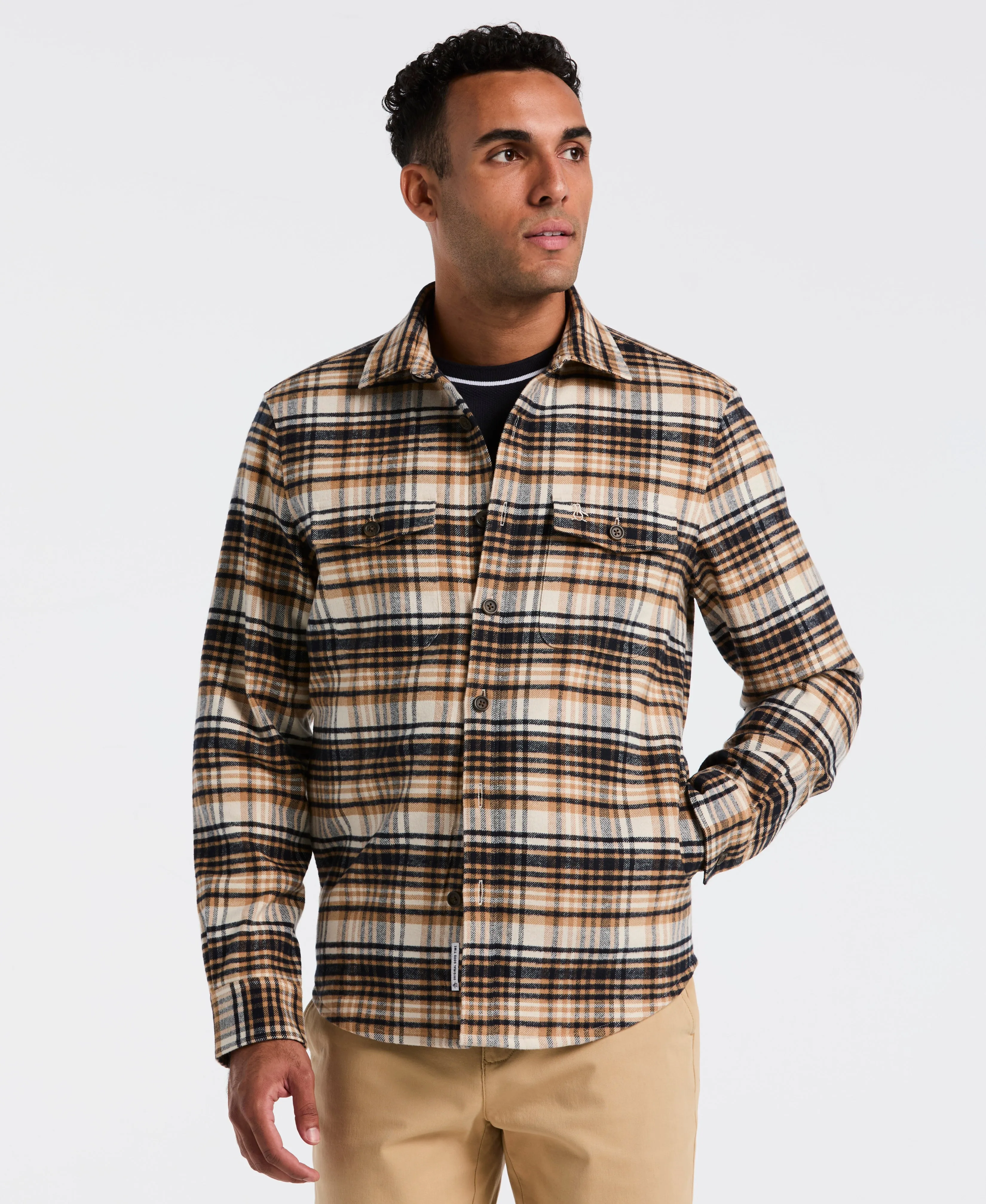 Plaid Flannel Button-Down Jacket sold by Original Penguin