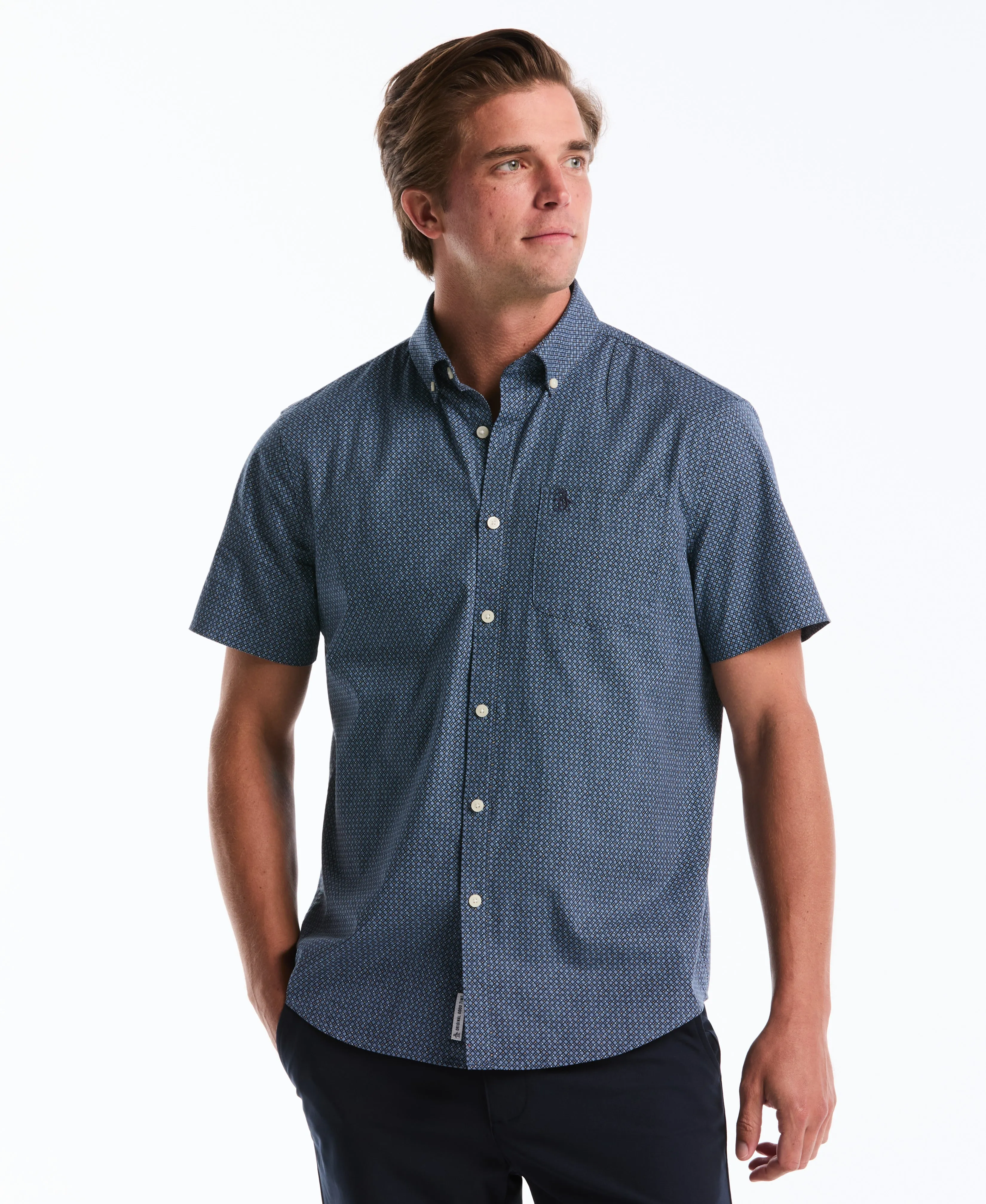Micro Geo Print Cotton Shirt sold by Original Penguin product image thumbnail 4